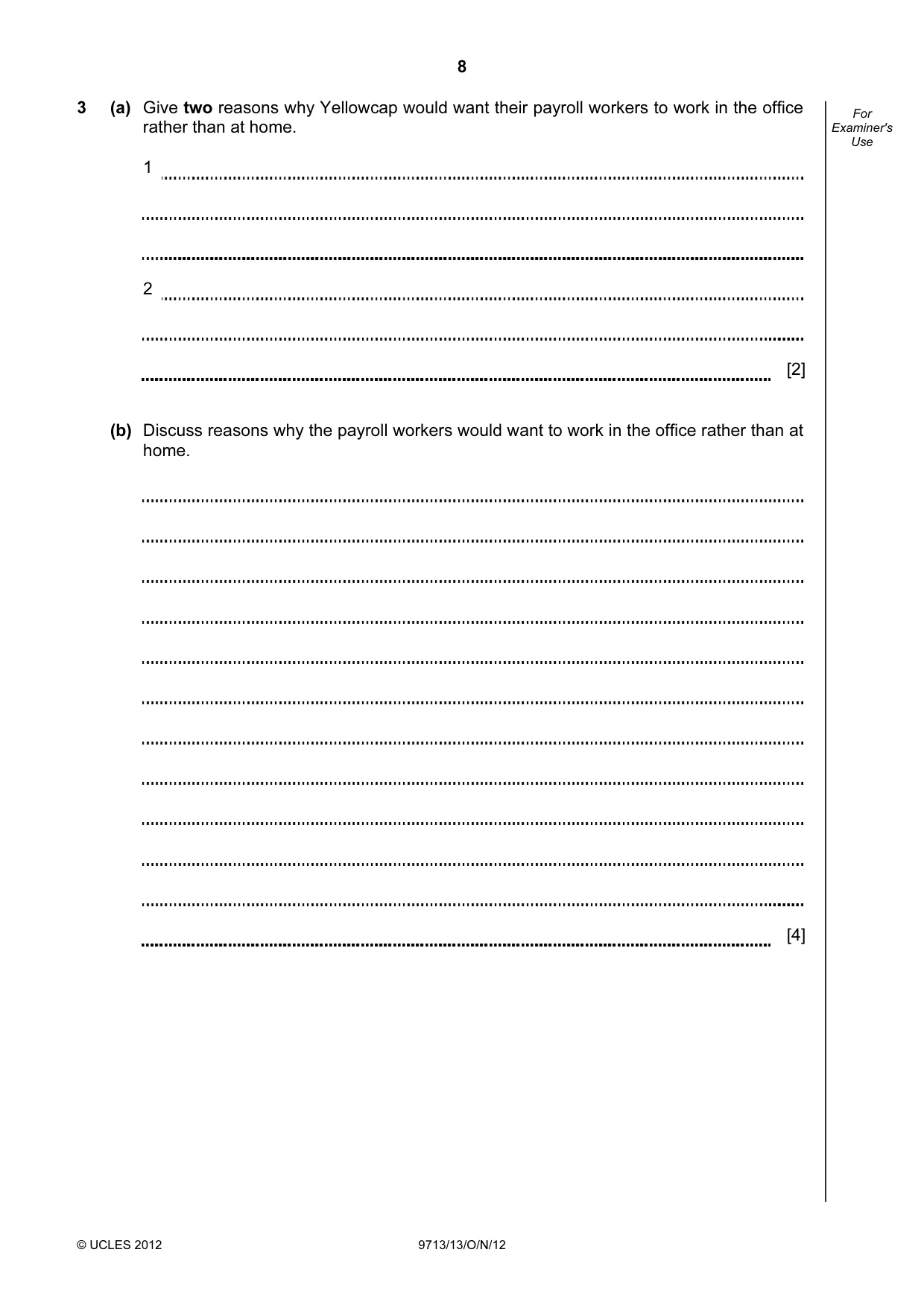 Cambridge A Level Applied Information and Communication Technology 9713 2012 Oct/Nov Paper 1 · Variant 3 question paper, page 8 of 24