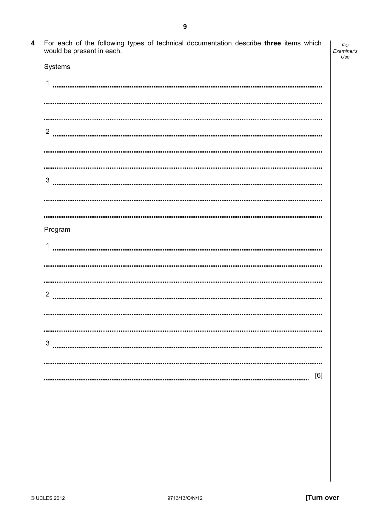 Cambridge A Level Applied Information and Communication Technology 9713 2012 Oct/Nov Paper 1 · Variant 3 question paper, page 9 of 24
