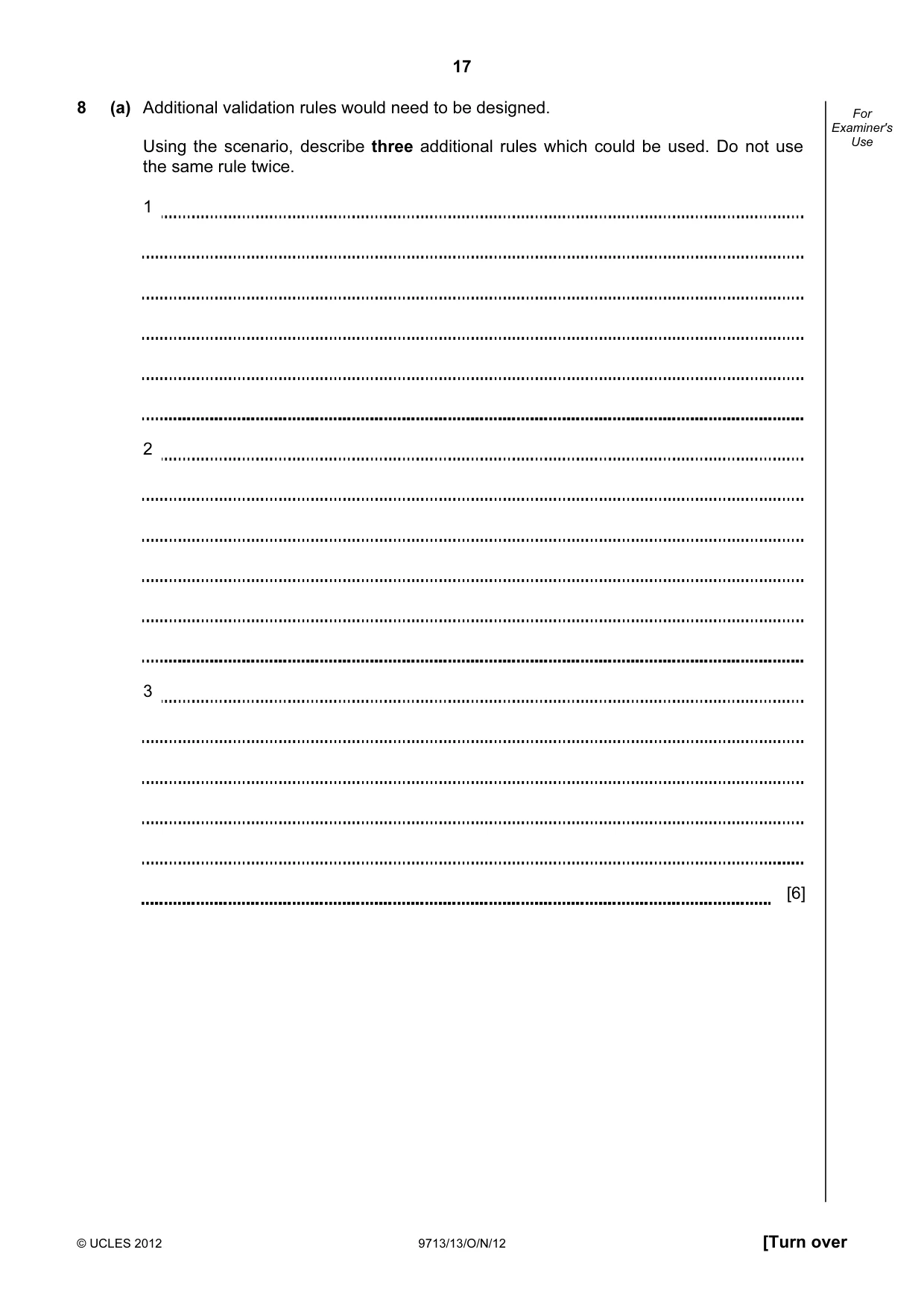 Cambridge A Level Applied Information and Communication Technology 9713 2012 Oct/Nov Paper 1 · Variant 3 question paper, page 17 of 24