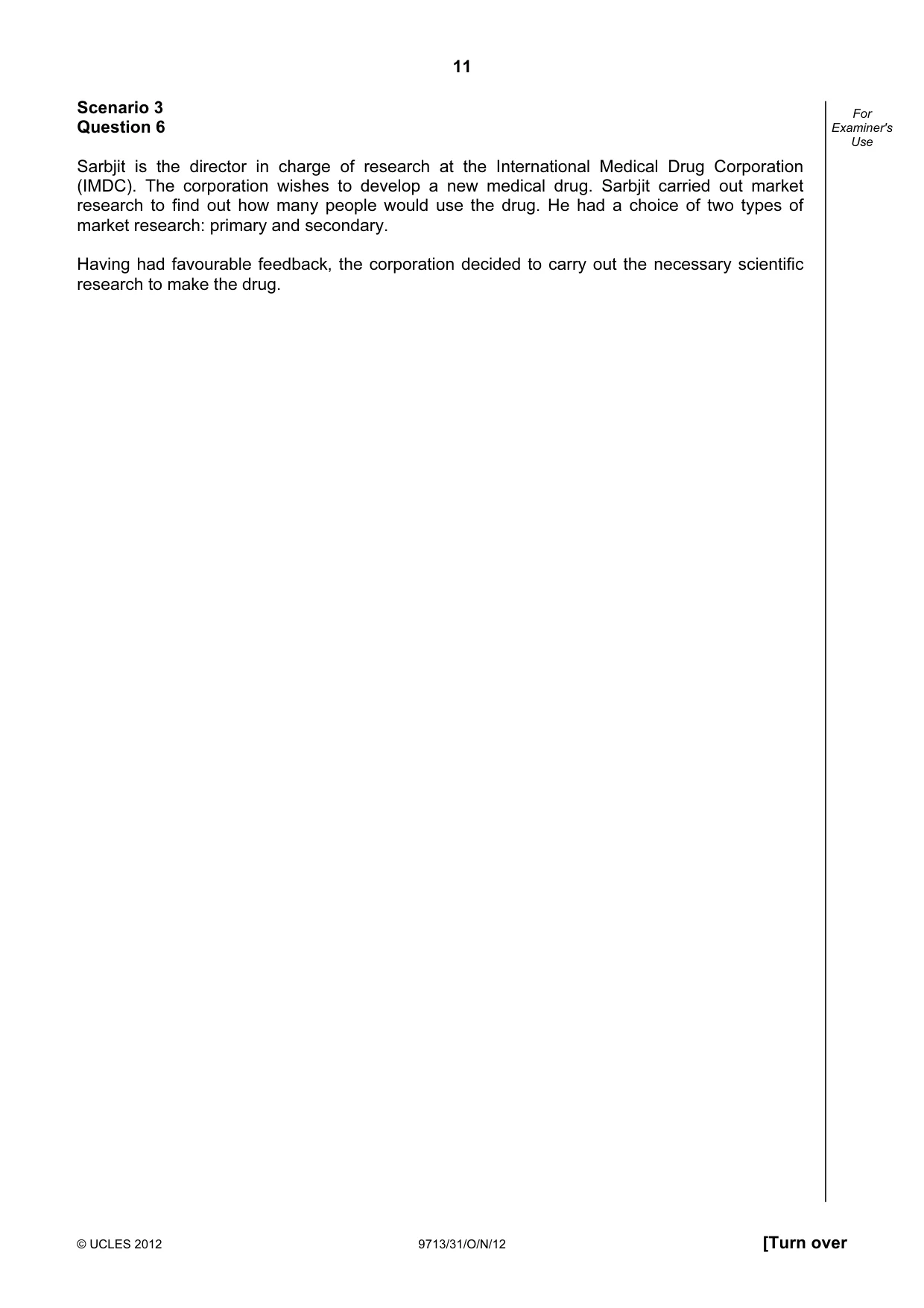 Cambridge A Level Applied Information and Communication Technology 9713 2012 Oct/Nov Paper 3 · Variant 1 question paper, page 11 of 20