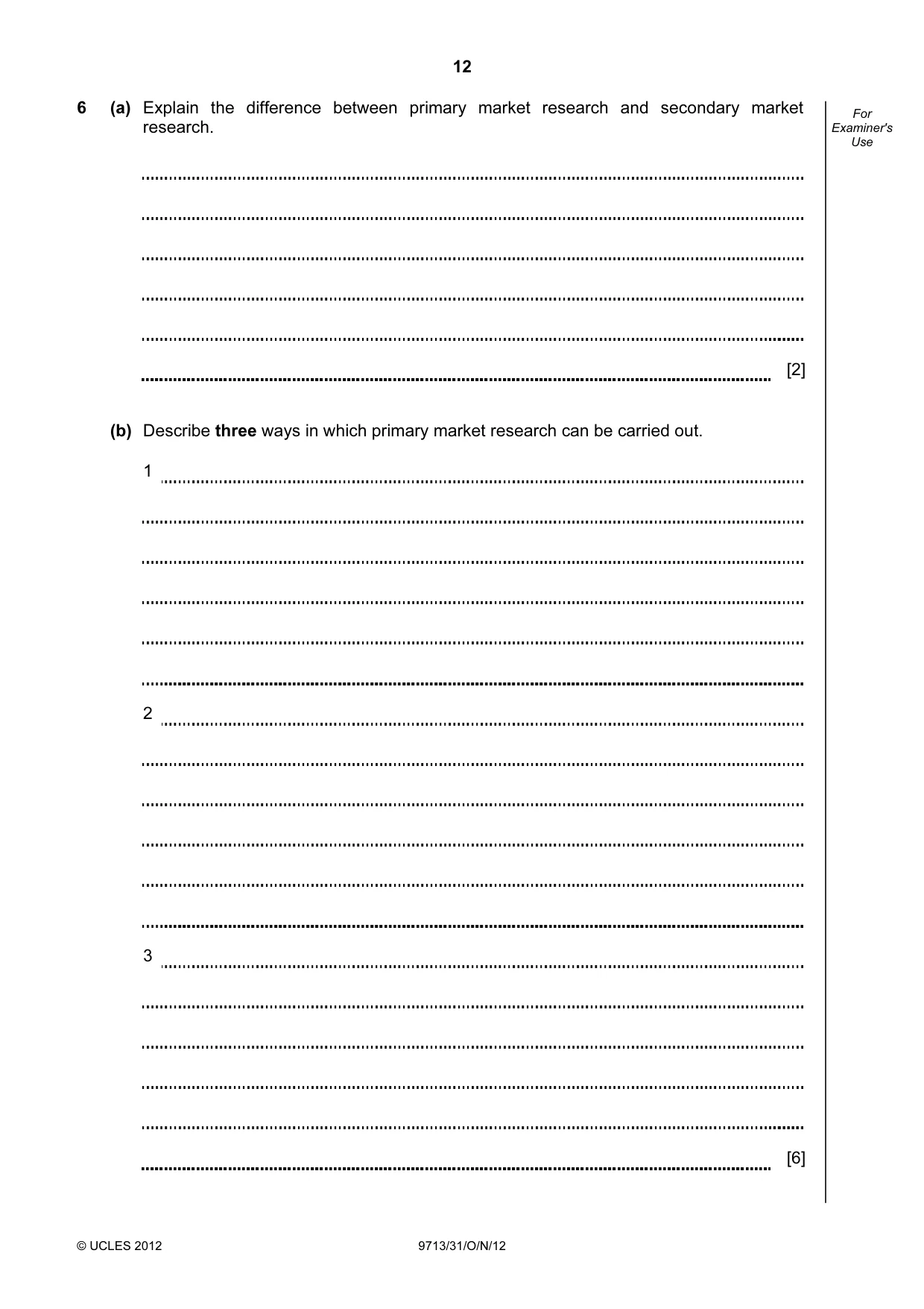 Cambridge A Level Applied Information and Communication Technology 9713 2012 Oct/Nov Paper 3 · Variant 1 question paper, page 12 of 20