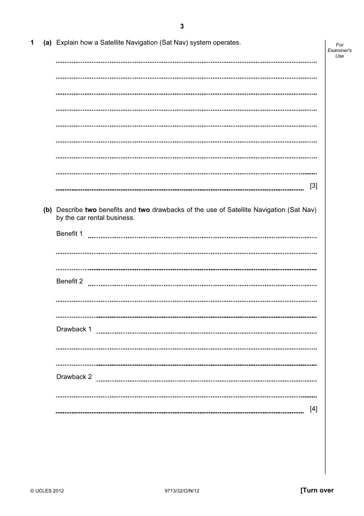 Cambridge A Level Applied Information and Communication Technology 9713 2012 Oct/Nov Paper 3 · Variant 2 question paper, page 3 of 20