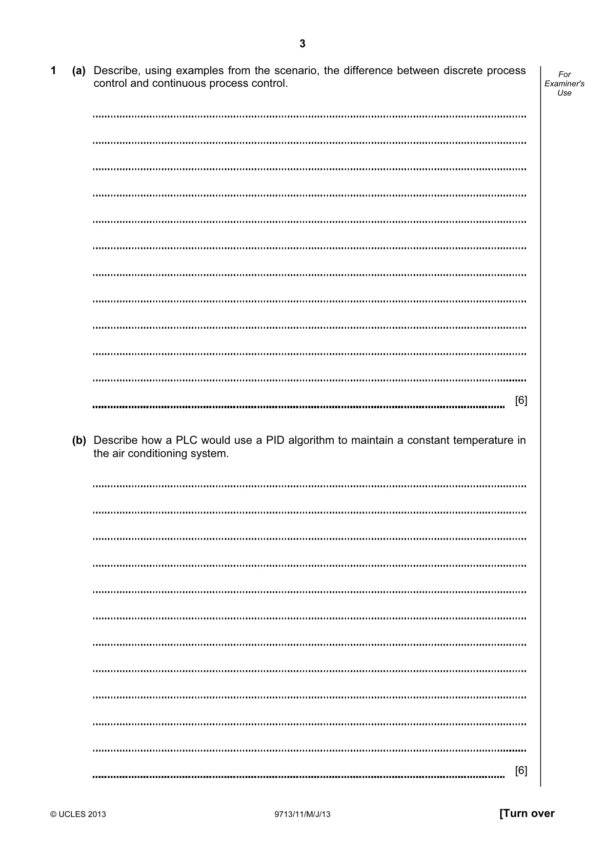 Cambridge A Level Applied Information and Communication Technology 9713 2013 May/June Paper 1 · Variant 1 question paper, page 3 of 16