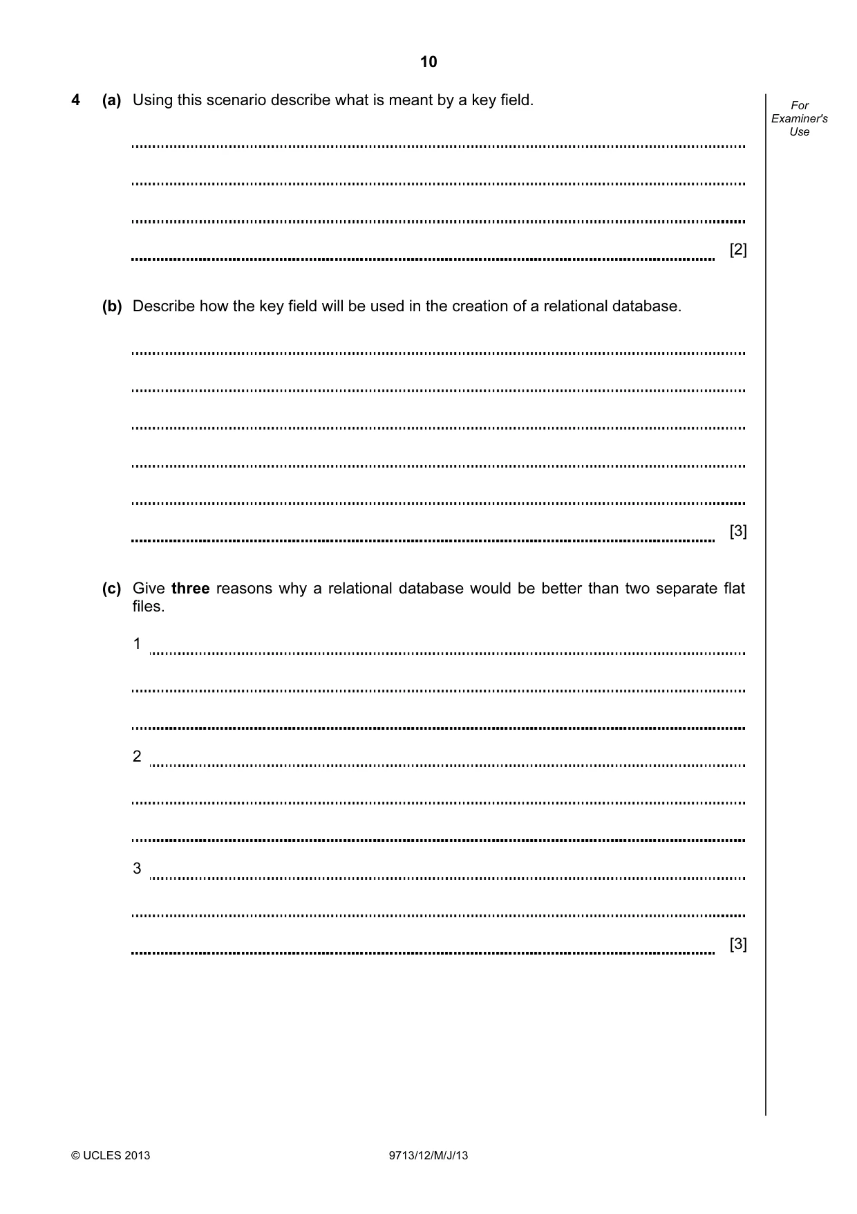 Cambridge A Level Applied Information and Communication Technology 9713 2013 May/June Paper 1 · Variant 2 question paper, page 10 of 16