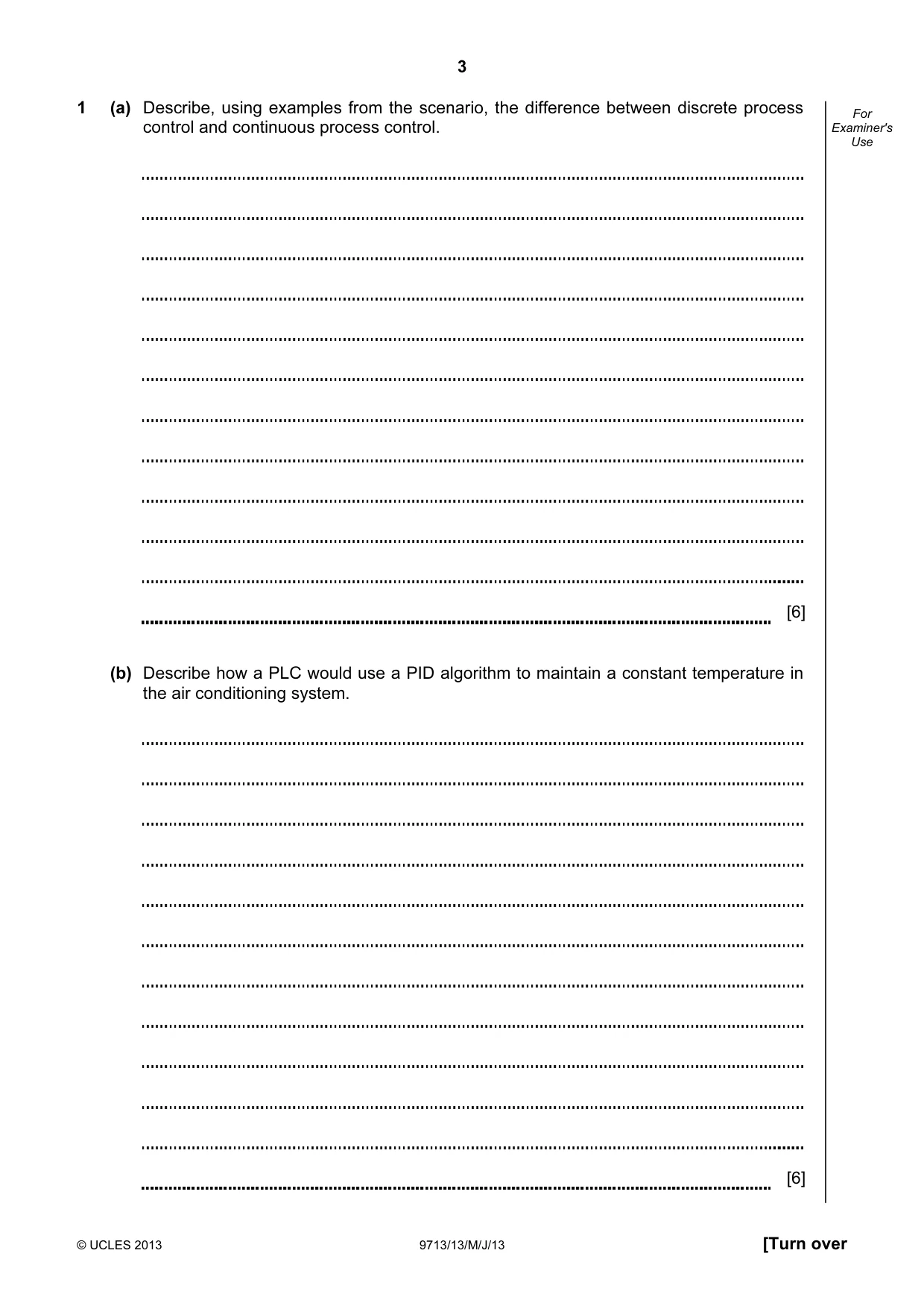 Cambridge A Level Applied Information and Communication Technology 9713 2013 May/June Paper 1 · Variant 3 question paper, page 3 of 16