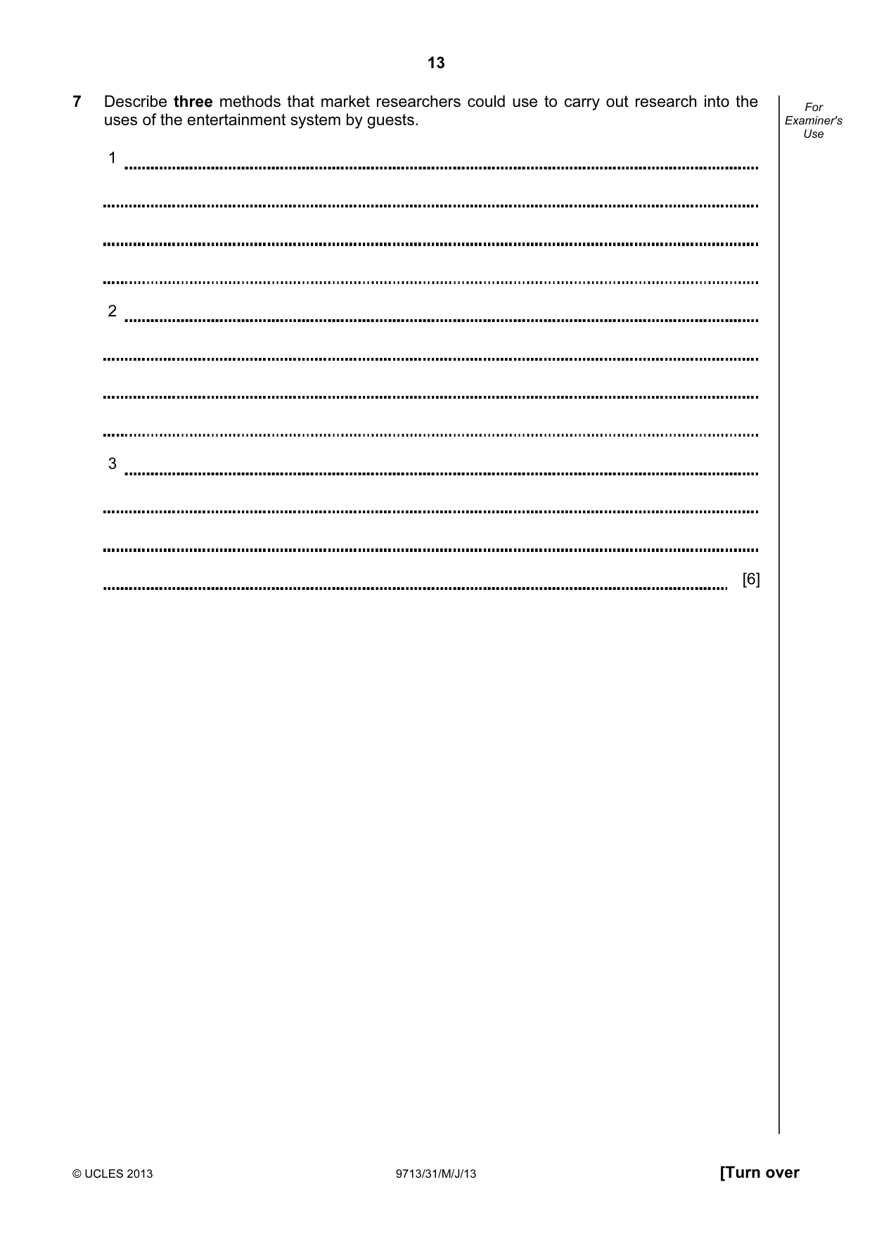 Cambridge A Level Applied Information and Communication Technology 9713 2013 May/June Paper 3 · Variant 1 question paper, page 13 of 16