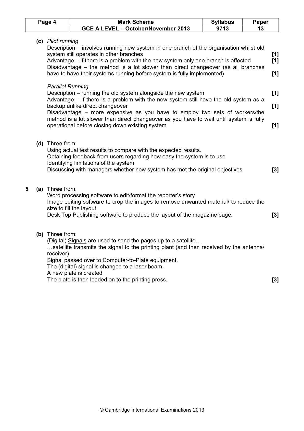 Mark scheme, page 4 of 6