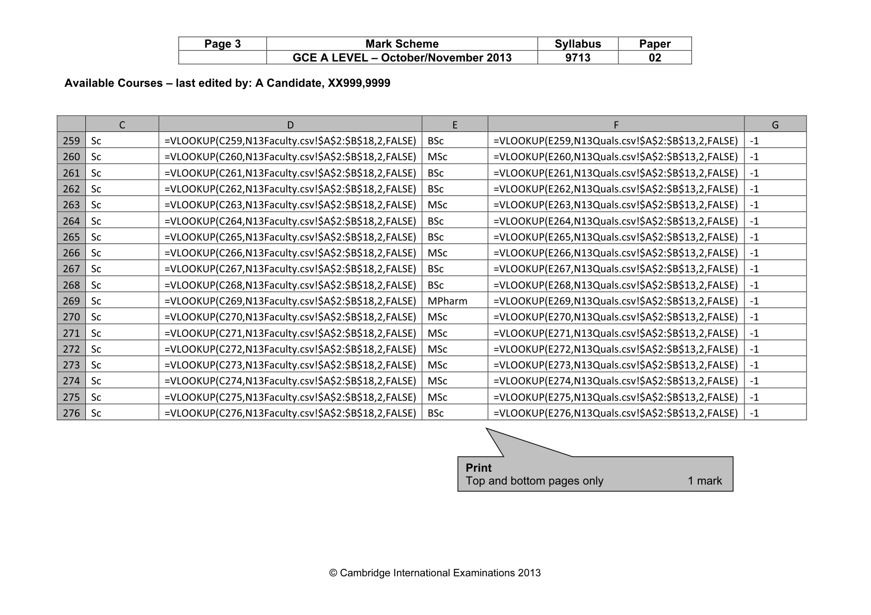 Mark scheme, page 3 of 13