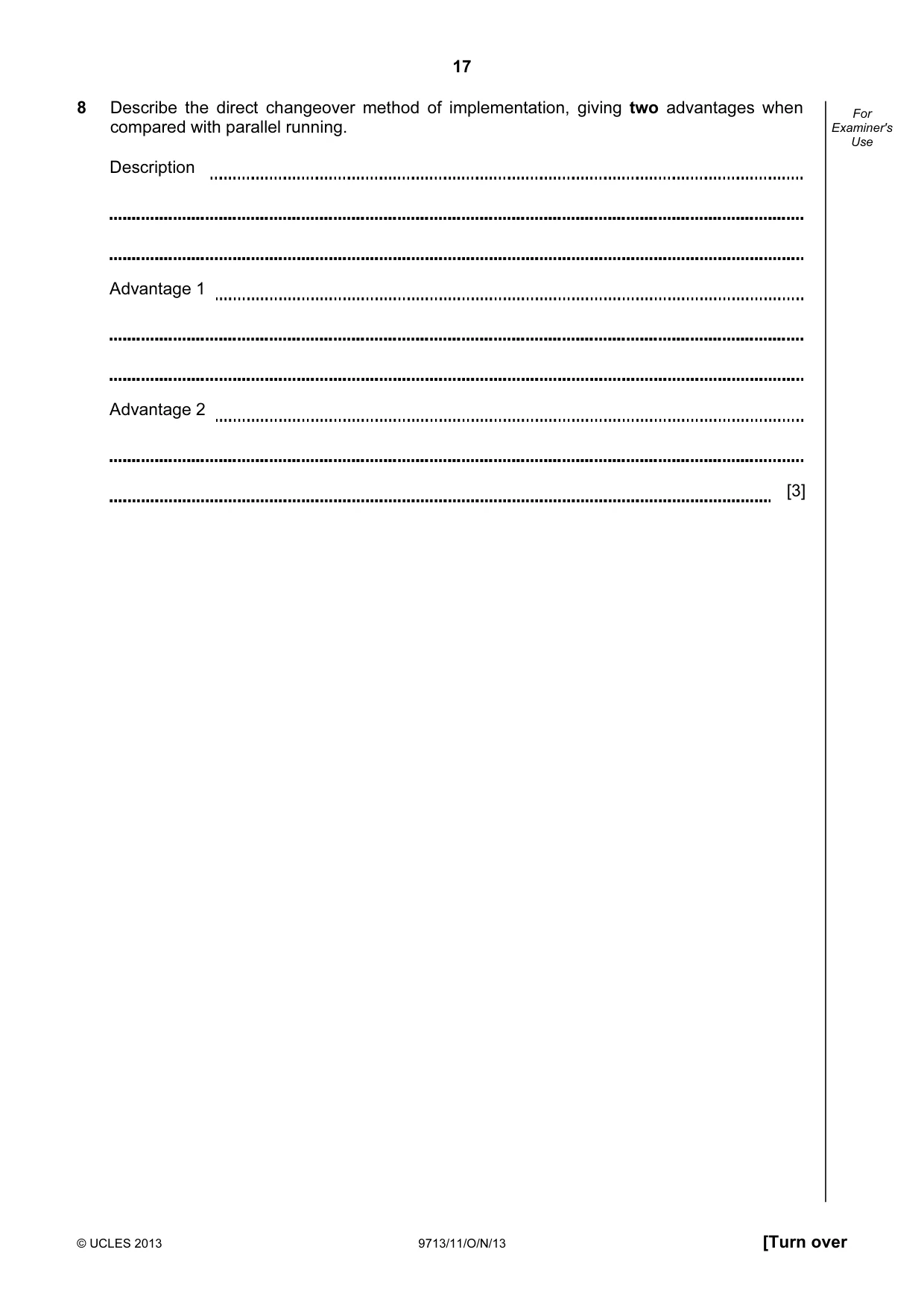 Cambridge A Level Applied Information and Communication Technology 9713 2013 Oct/Nov Paper 1 · Variant 1 question paper, page 17 of 20