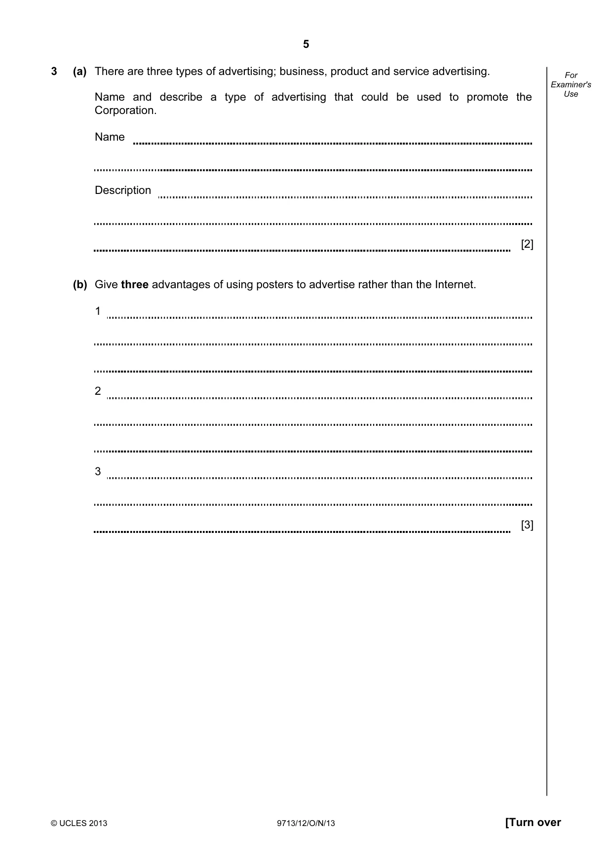 Cambridge A Level Applied Information and Communication Technology 9713 2013 Oct/Nov Paper 1 · Variant 2 question paper, page 5 of 20