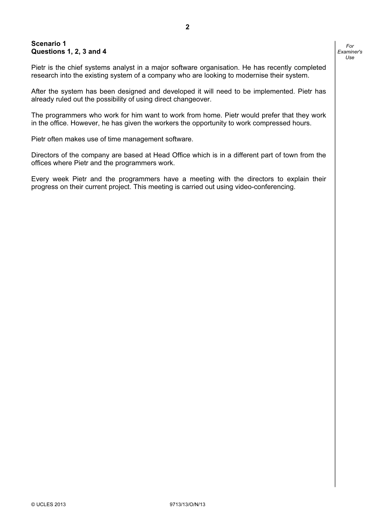 Cambridge A Level Applied Information and Communication Technology 9713 2013 Oct/Nov Paper 1 · Variant 3 question paper, page 2 of 16