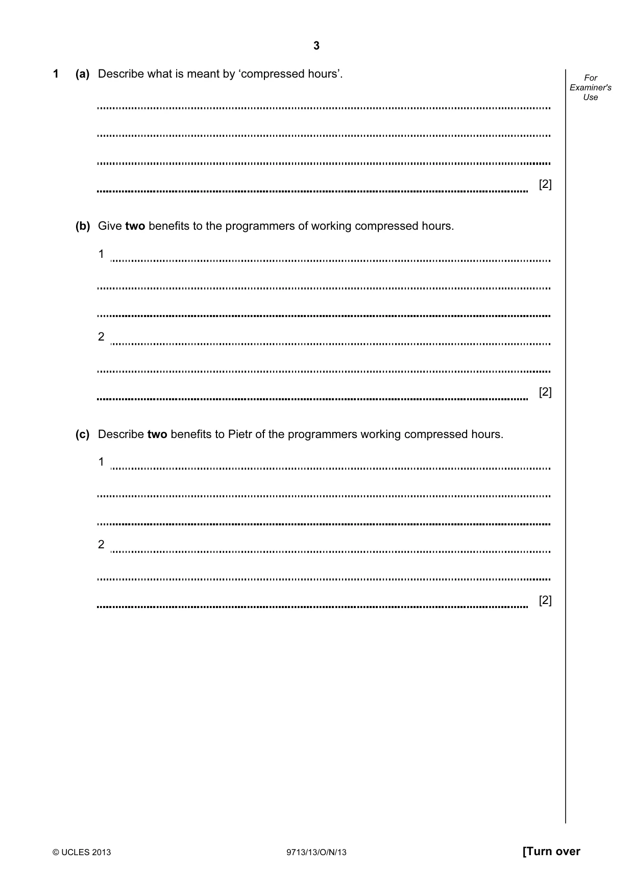 Cambridge A Level Applied Information and Communication Technology 9713 2013 Oct/Nov Paper 1 · Variant 3 question paper, page 3 of 16