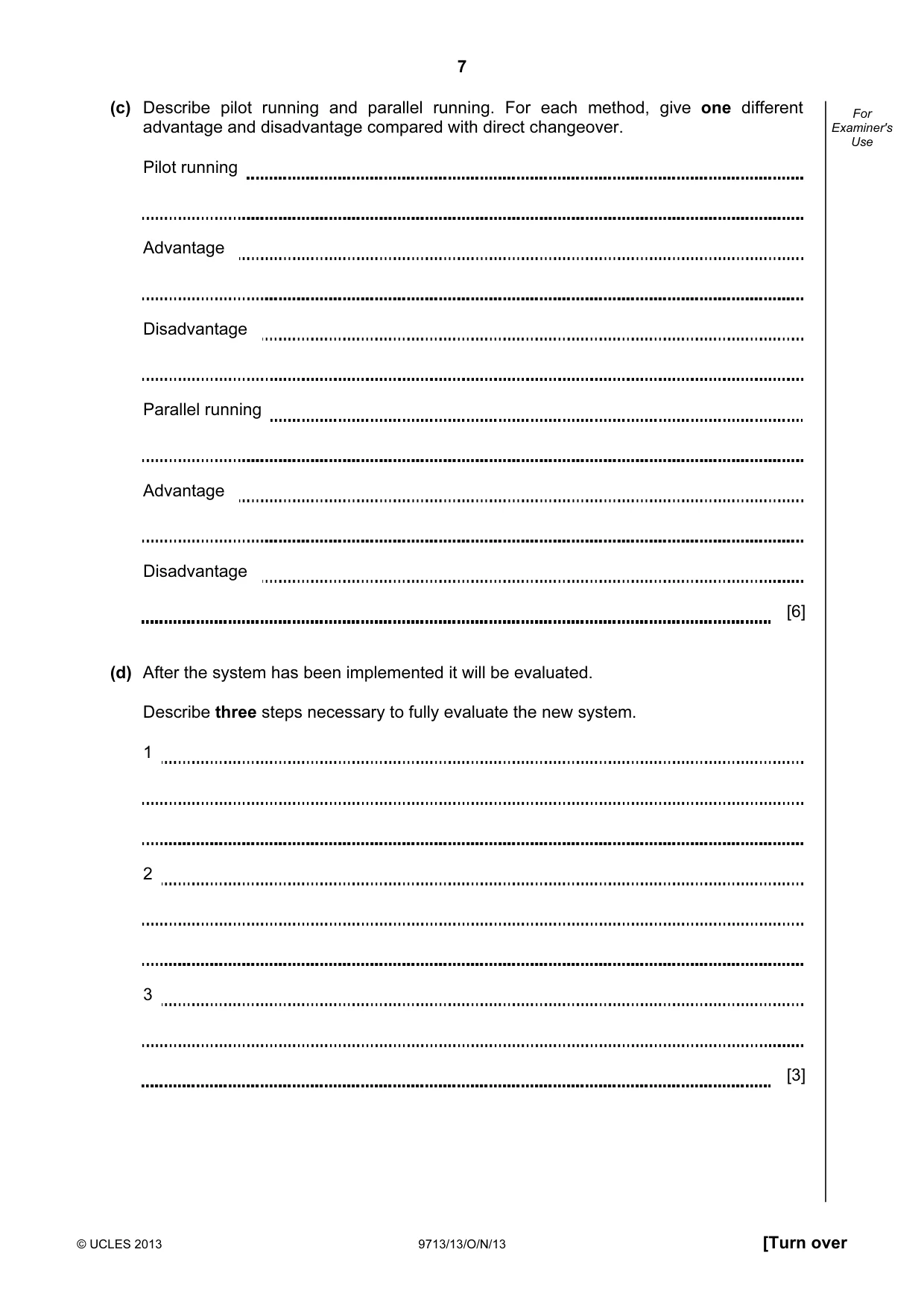 Cambridge A Level Applied Information and Communication Technology 9713 2013 Oct/Nov Paper 1 · Variant 3 question paper, page 7 of 16