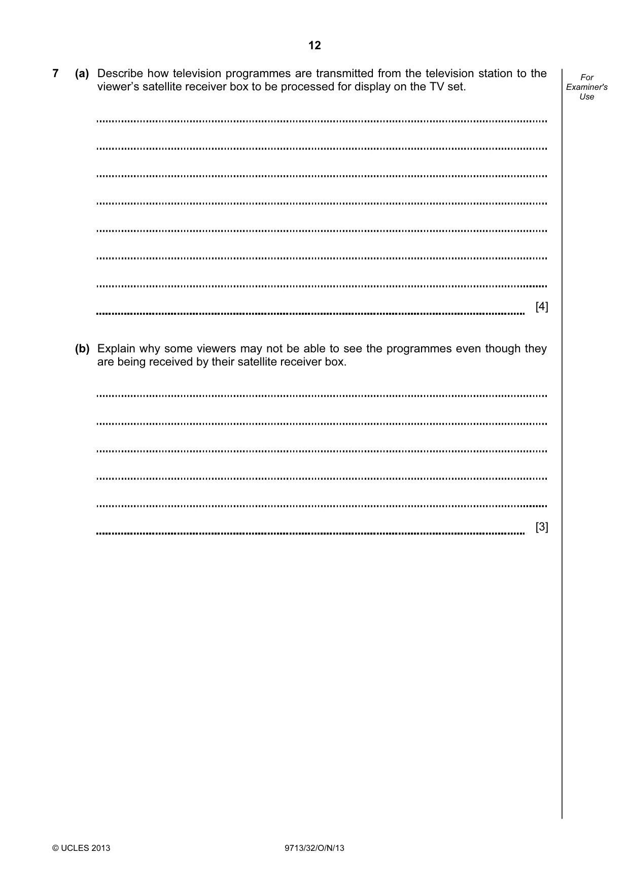 Cambridge A Level Applied Information and Communication Technology 9713 2013 Oct/Nov Paper 3 · Variant 2 question paper, page 12 of 16
