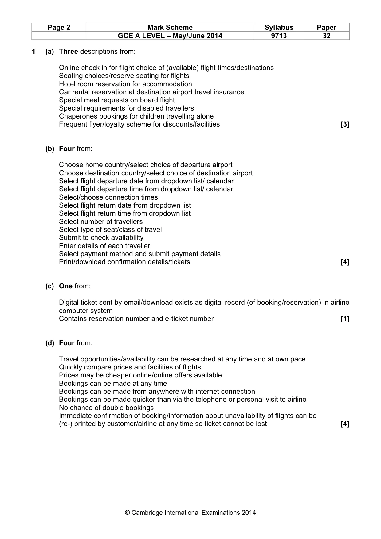 Mark scheme, page 2 of 7