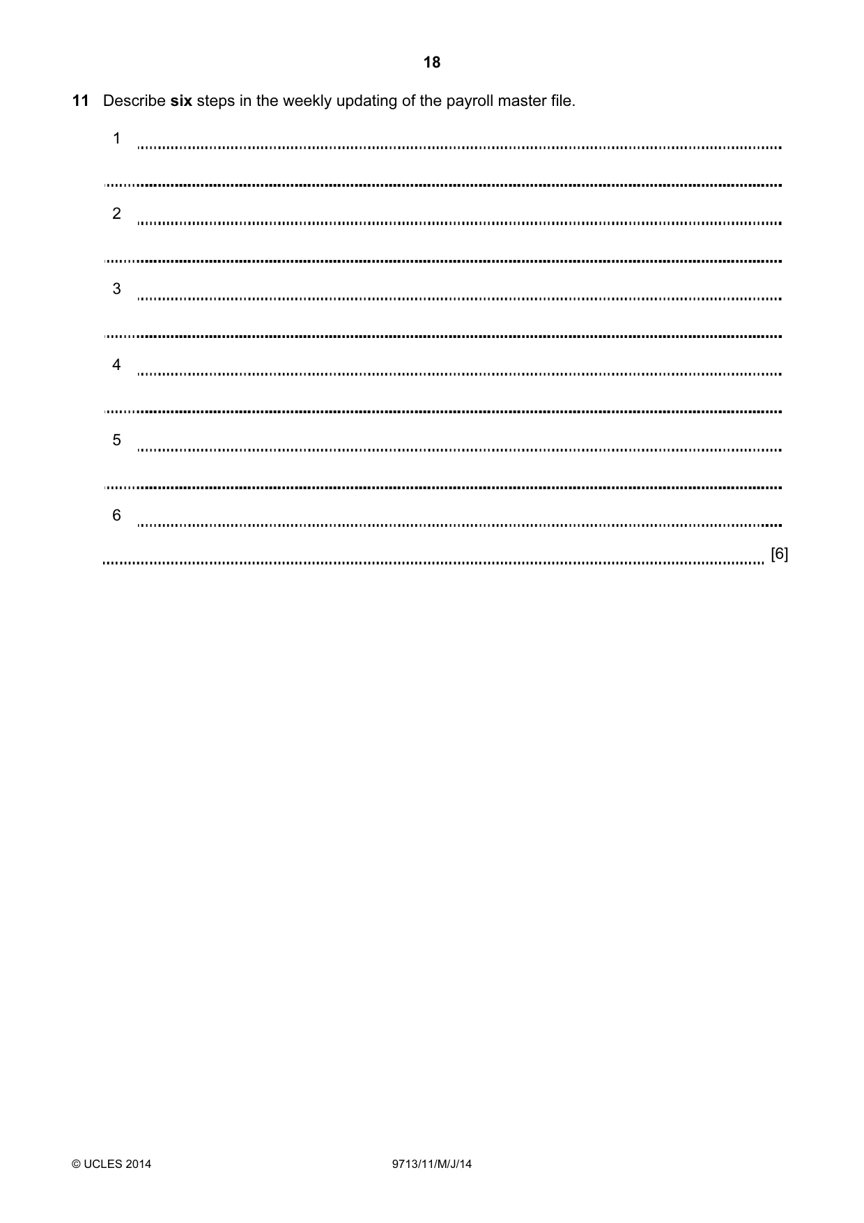 Cambridge A Level Applied Information and Communication Technology 9713 2014 May/June Paper 1 · Variant 1 question paper, page 18 of 20