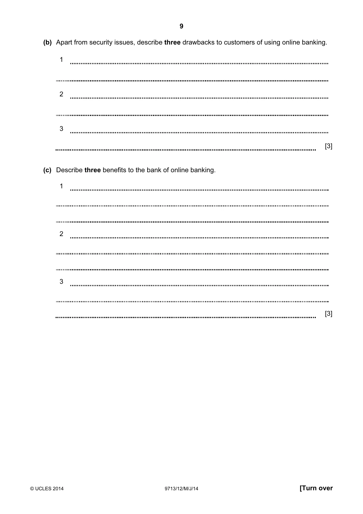 Cambridge A Level Applied Information and Communication Technology 9713 2014 May/June Paper 1 · Variant 2 question paper, page 9 of 20