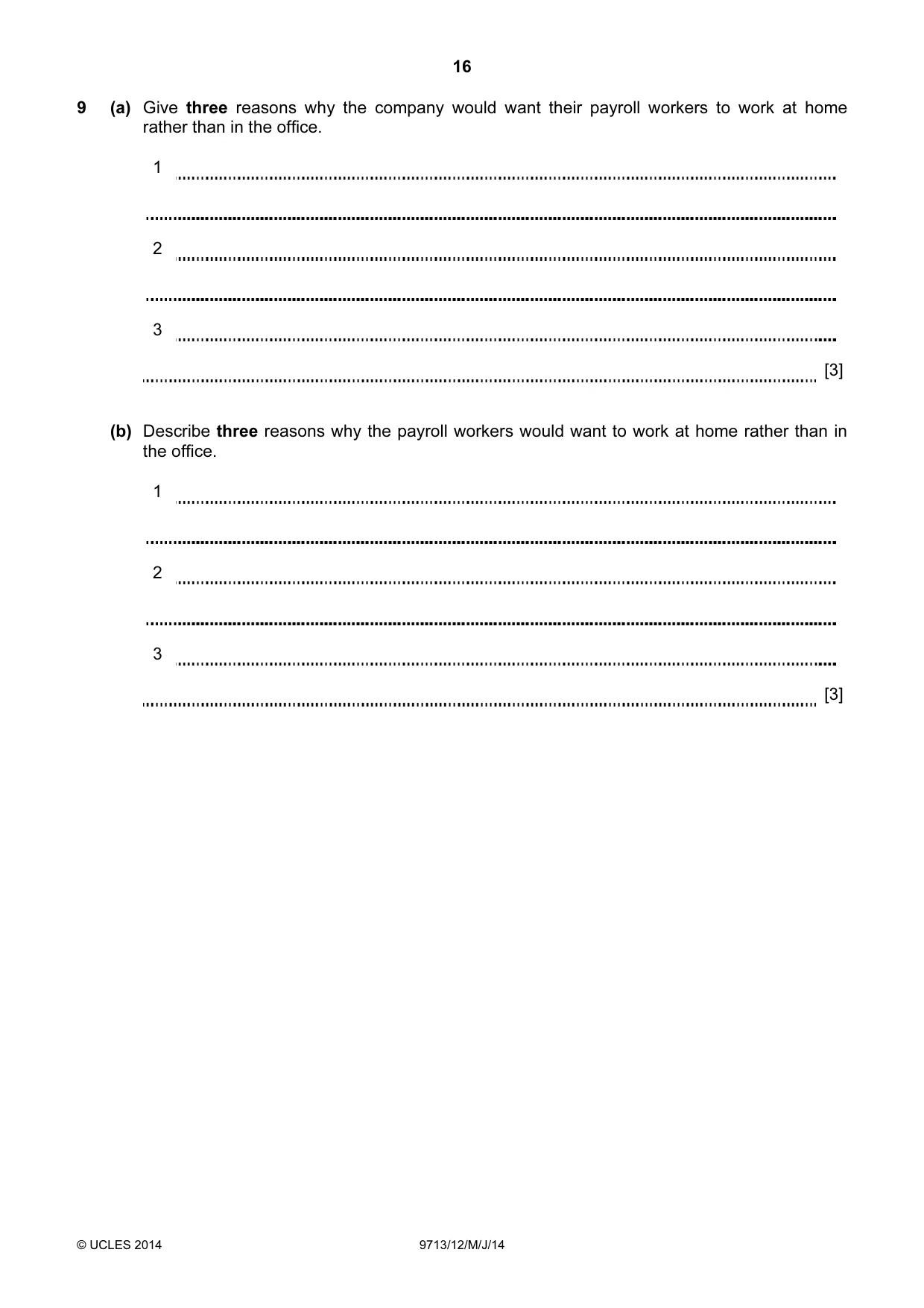 Cambridge A Level Applied Information and Communication Technology 9713 2014 May/June Paper 1 · Variant 2 question paper, page 16 of 20