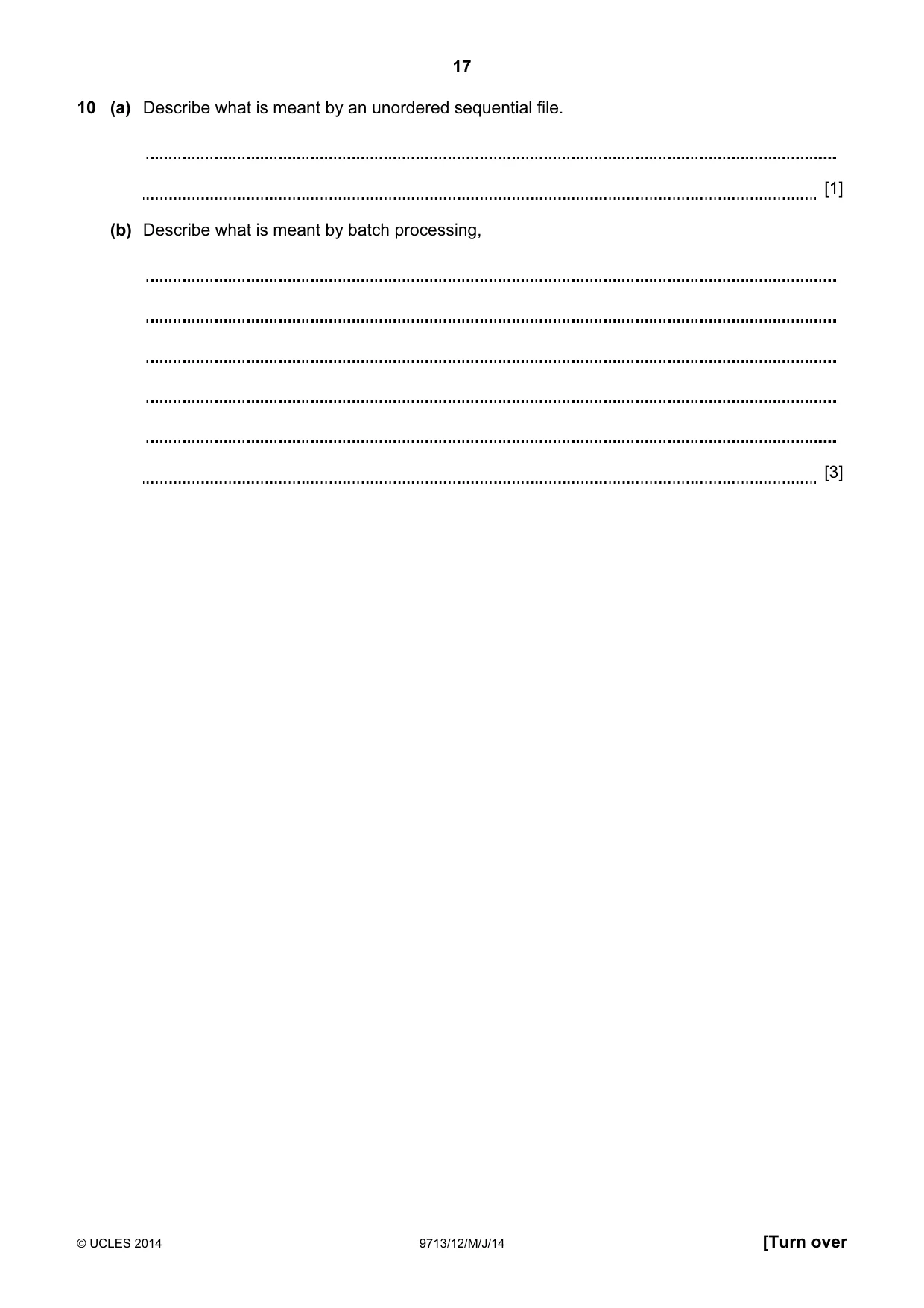 Cambridge A Level Applied Information and Communication Technology 9713 2014 May/June Paper 1 · Variant 2 question paper, page 17 of 20