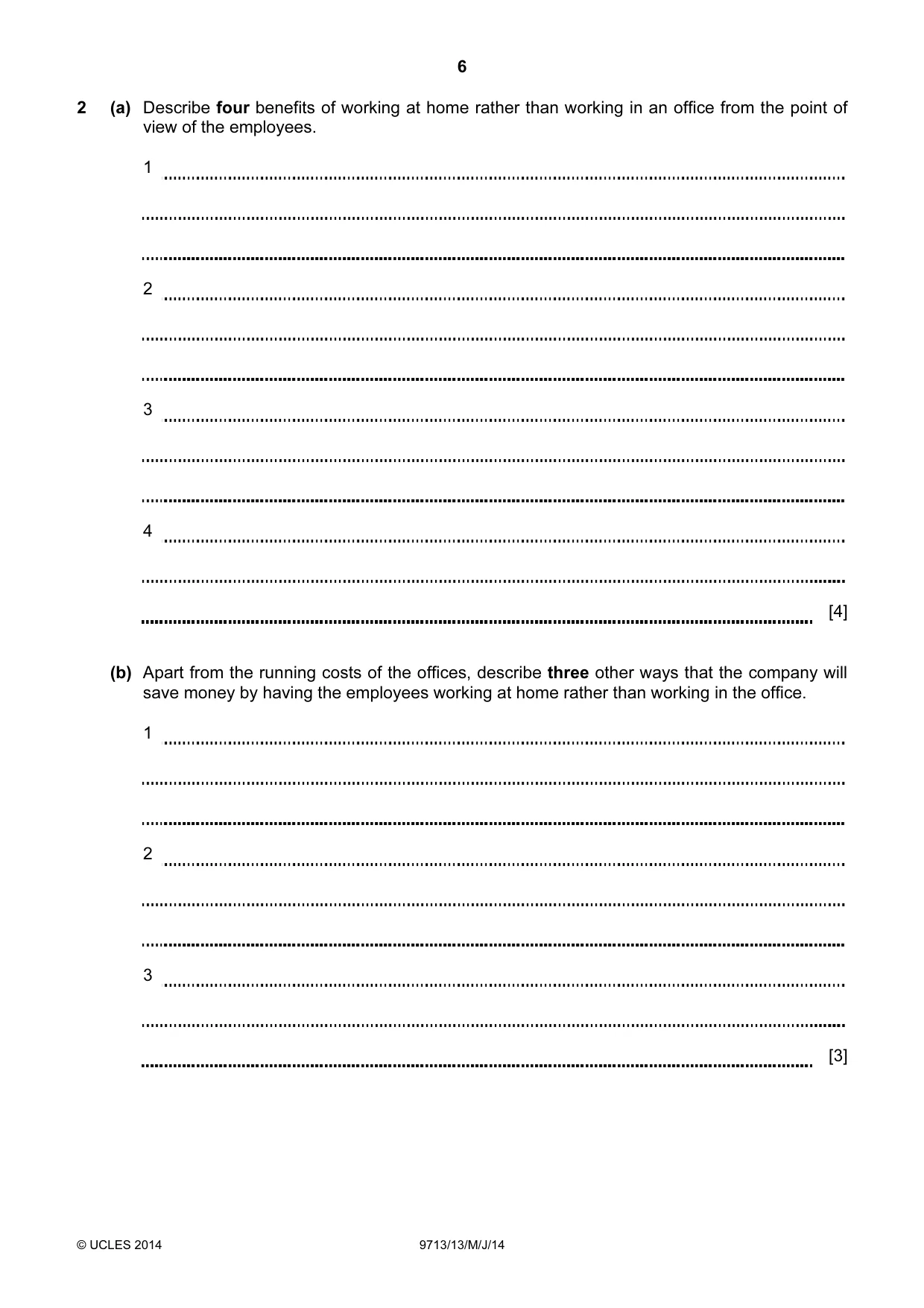 Cambridge A Level Applied Information and Communication Technology 9713 2014 May/June Paper 1 · Variant 3 question paper, page 6 of 16
