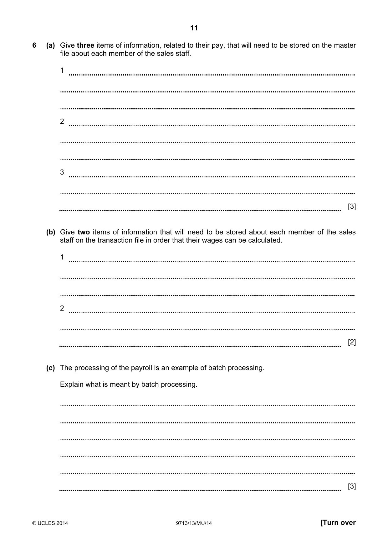 Cambridge A Level Applied Information and Communication Technology 9713 2014 May/June Paper 1 · Variant 3 question paper, page 11 of 16