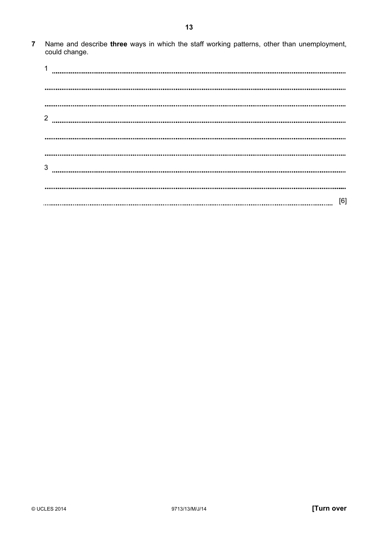 Cambridge A Level Applied Information and Communication Technology 9713 2014 May/June Paper 1 · Variant 3 question paper, page 13 of 16