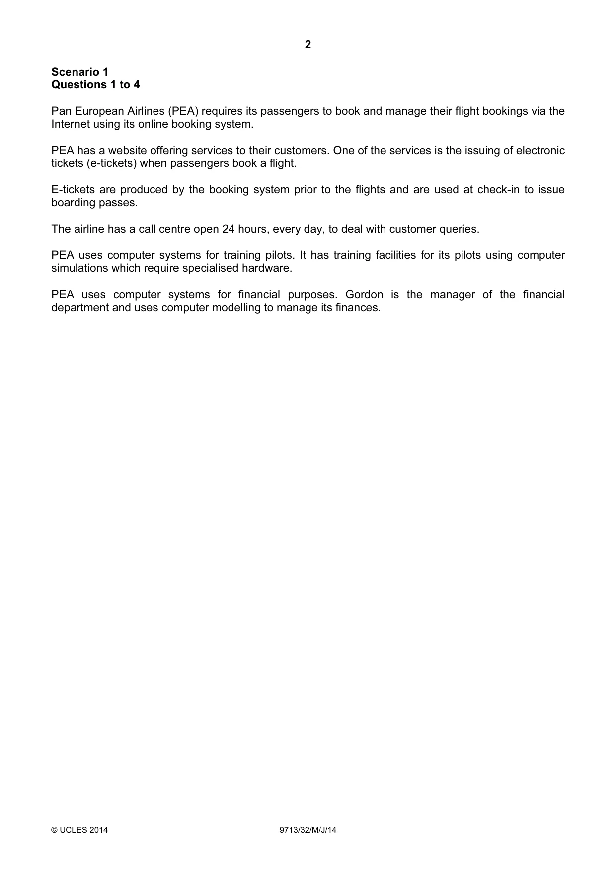 Cambridge A Level Applied Information and Communication Technology 9713 2014 May/June Paper 3 · Variant 2 question paper, page 2 of 16