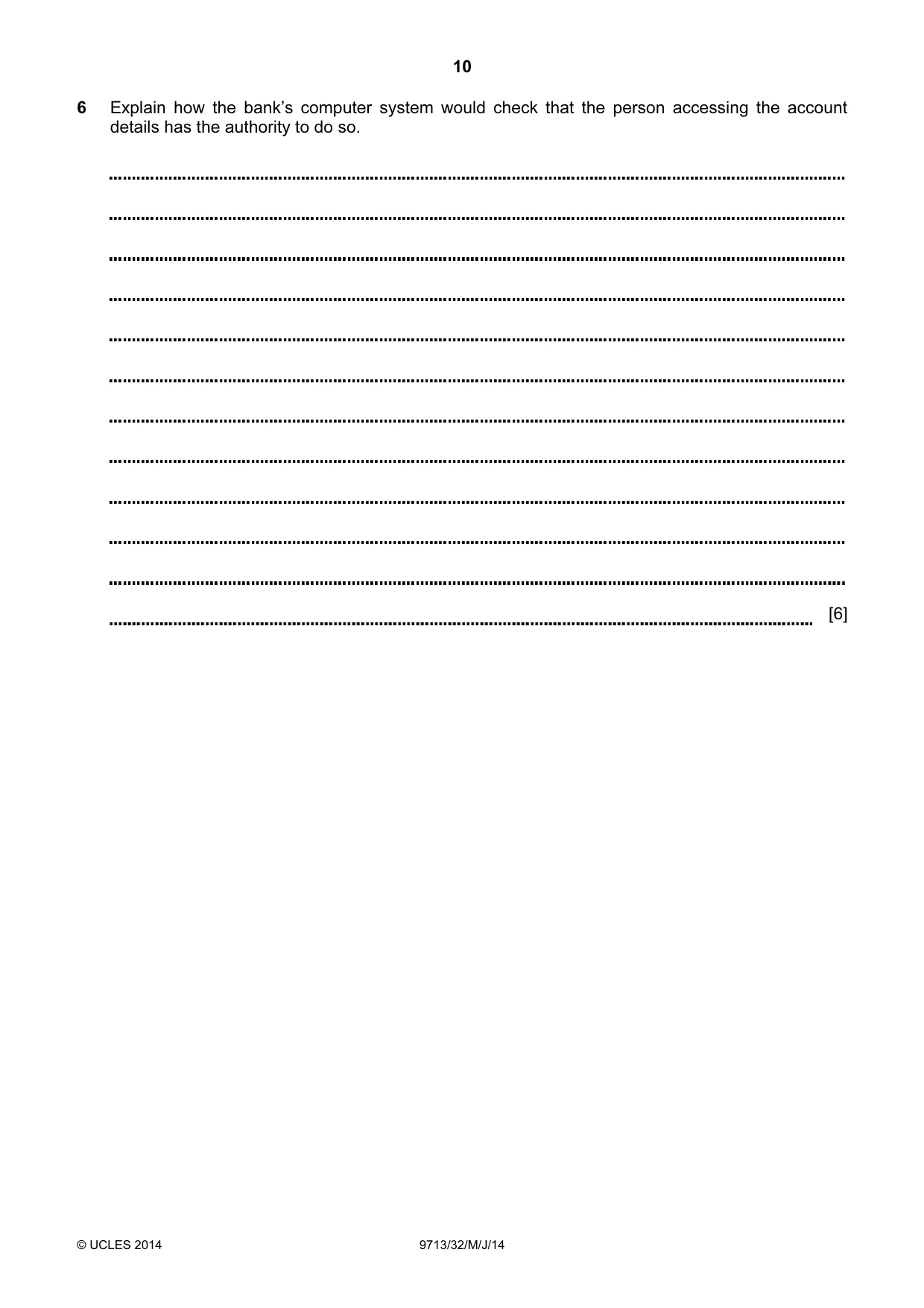 Cambridge A Level Applied Information and Communication Technology 9713 2014 May/June Paper 3 · Variant 2 question paper, page 10 of 16