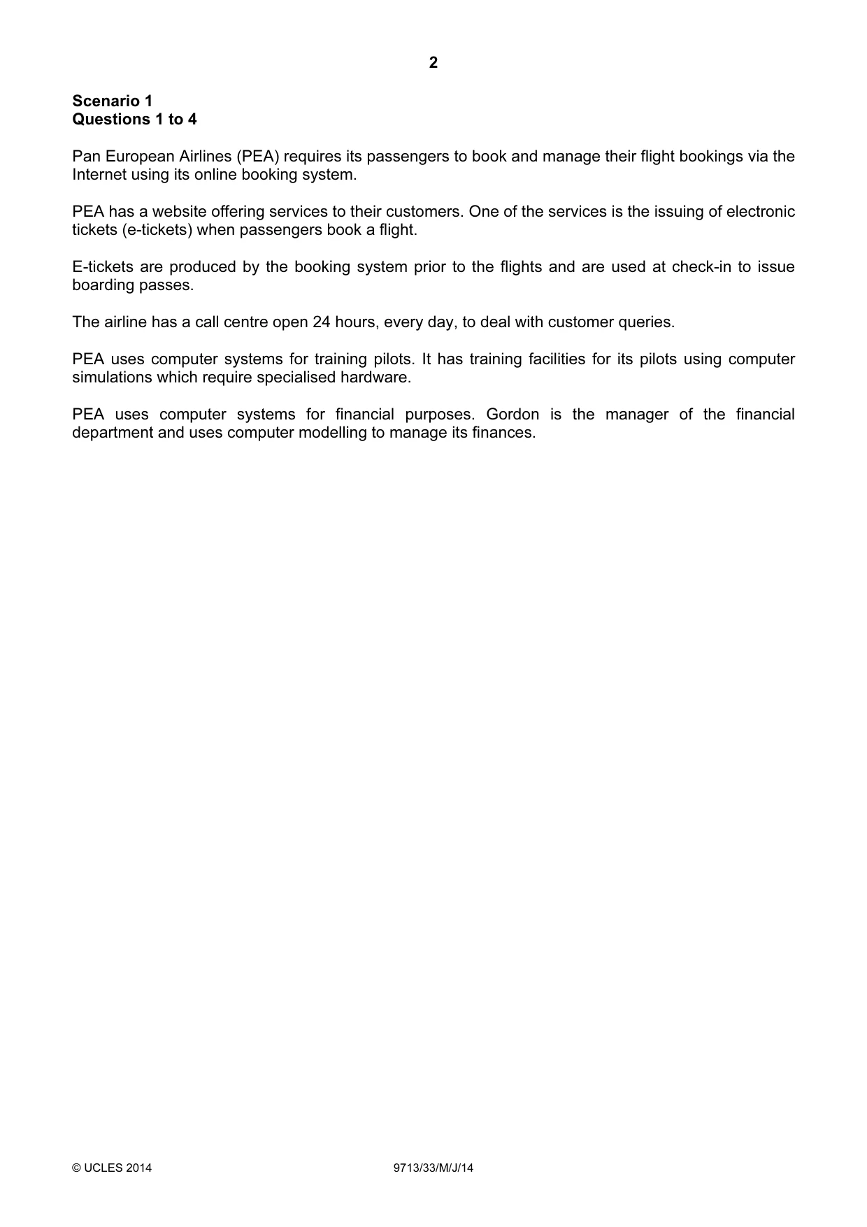 Cambridge A Level Applied Information and Communication Technology 9713 2014 May/June Paper 3 · Variant 3 question paper, page 2 of 16