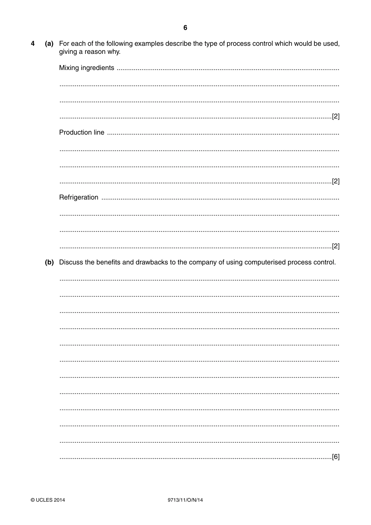 Cambridge A Level Applied Information and Communication Technology 9713 2014 Oct/Nov Paper 1 · Variant 1 question paper, page 6 of 16