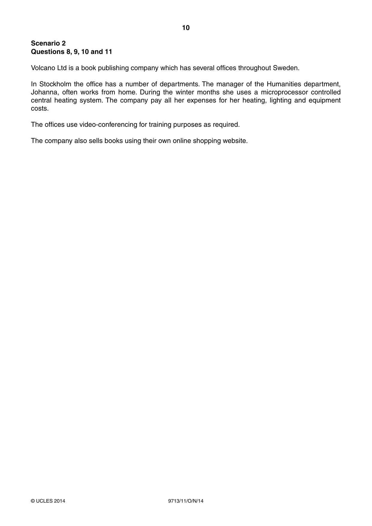 Cambridge A Level Applied Information and Communication Technology 9713 2014 Oct/Nov Paper 1 · Variant 1 question paper, page 10 of 16