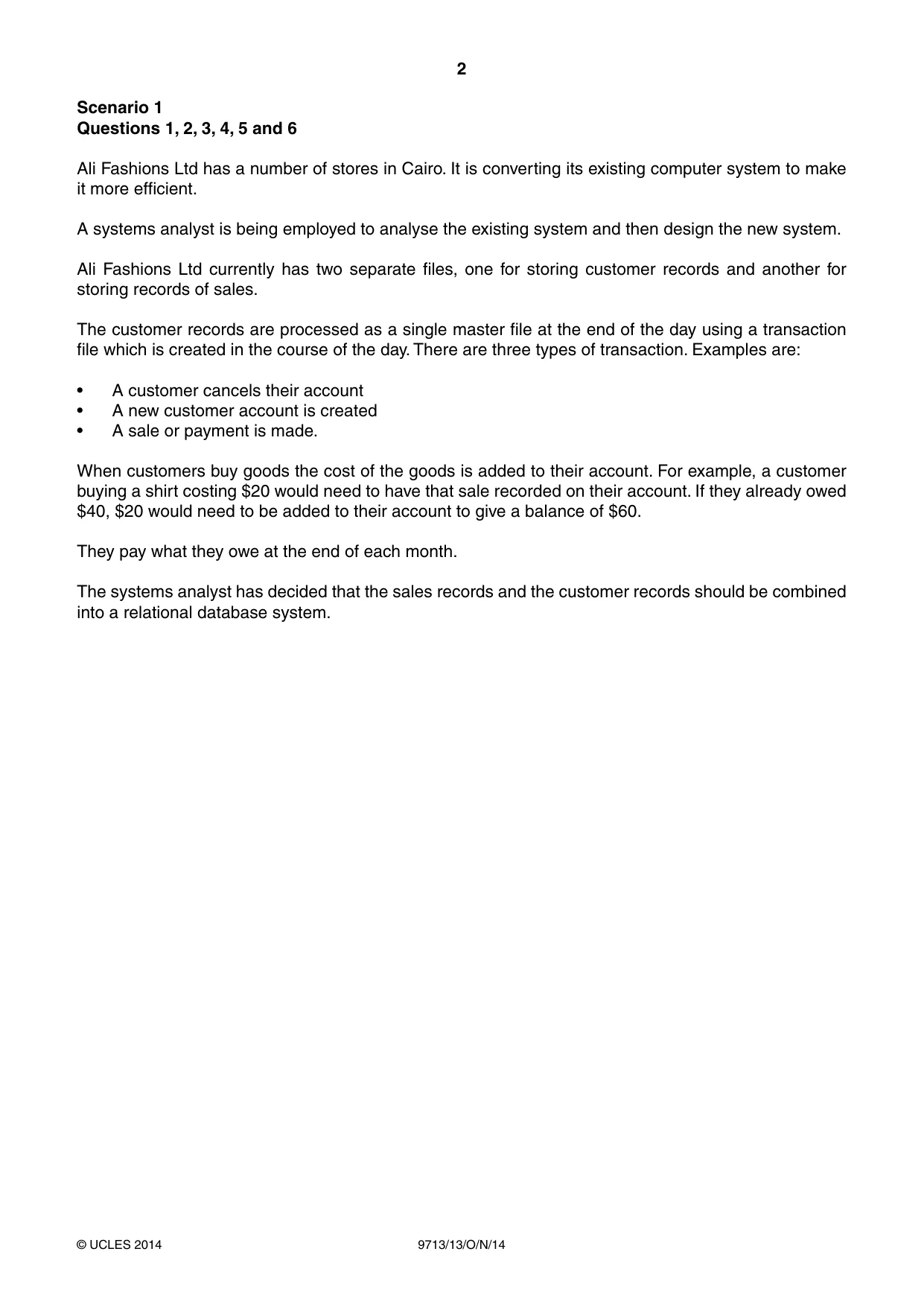 Cambridge A Level Applied Information and Communication Technology 9713 2014 Oct/Nov Paper 1 · Variant 3 question paper, page 2 of 16