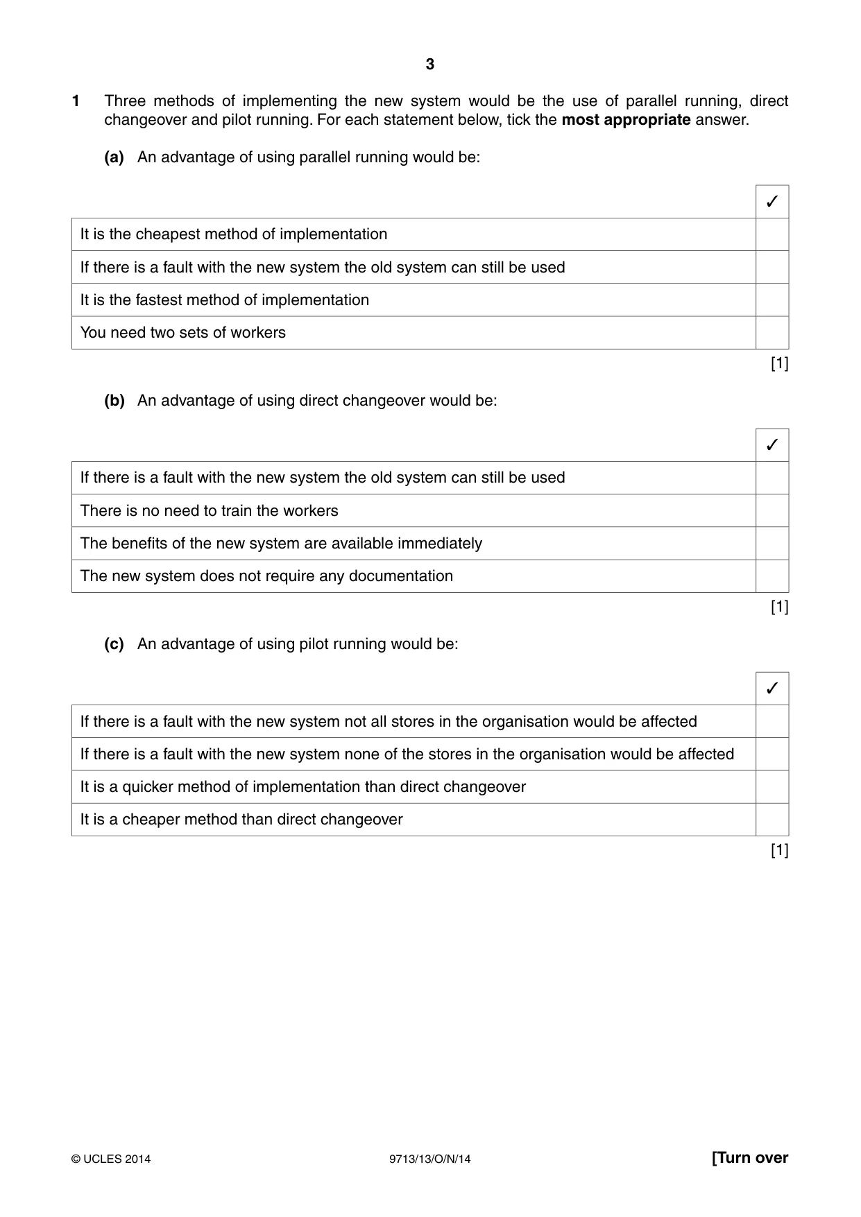 Cambridge A Level Applied Information and Communication Technology 9713 2014 Oct/Nov Paper 1 · Variant 3 question paper, page 3 of 16
