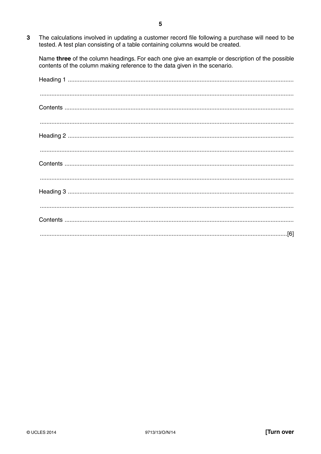 Cambridge A Level Applied Information and Communication Technology 9713 2014 Oct/Nov Paper 1 · Variant 3 question paper, page 5 of 16
