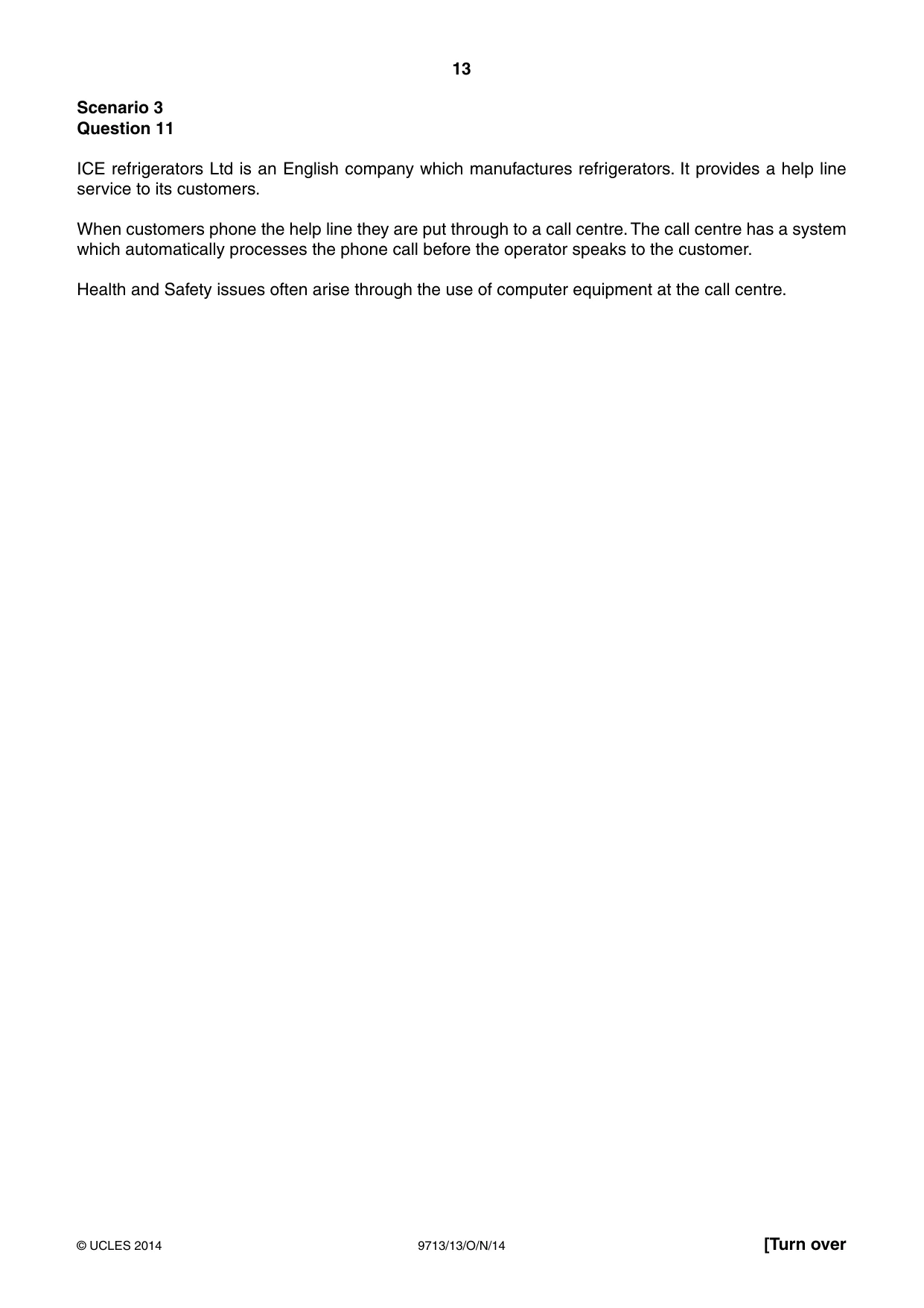 Cambridge A Level Applied Information and Communication Technology 9713 2014 Oct/Nov Paper 1 · Variant 3 question paper, page 13 of 16
