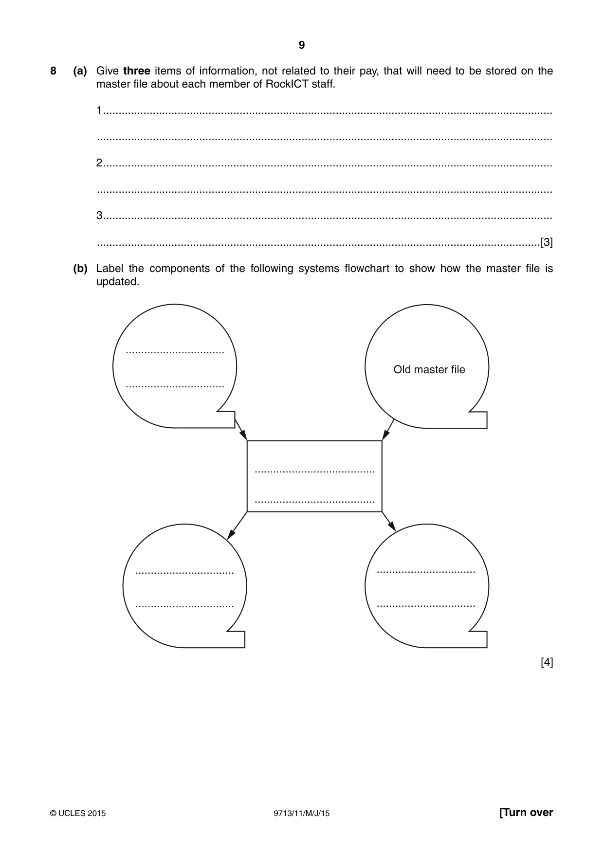 Cambridge A Level Applied Information and Communication Technology 9713 2015 May/June Paper 1 · Variant 1 question paper, page 9 of 16
