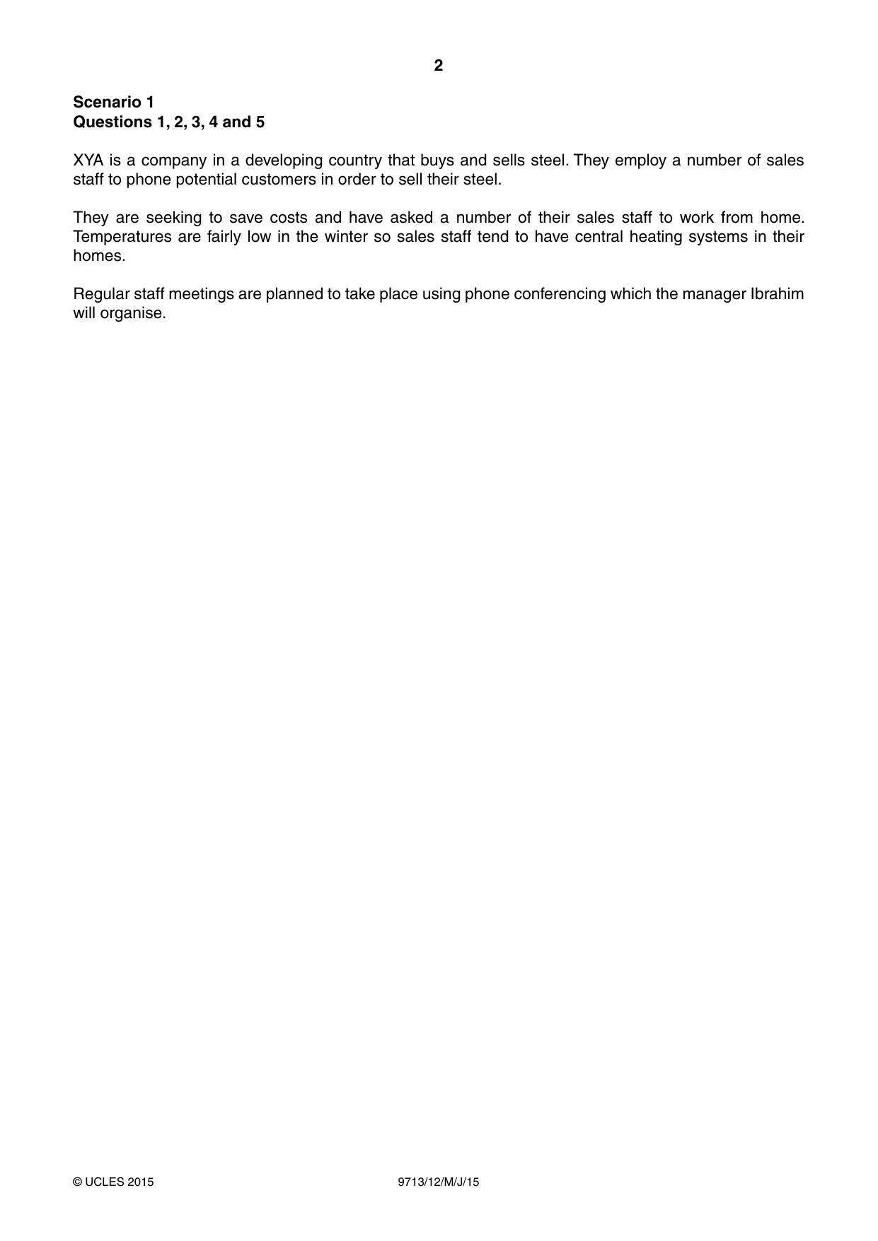 Cambridge A Level Applied Information and Communication Technology 9713 2015 May/June Paper 1 · Variant 2 question paper, page 2 of 16