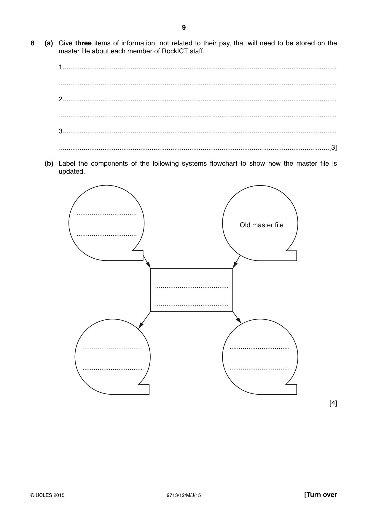Cambridge A Level Applied Information and Communication Technology 9713 2015 May/June Paper 1 · Variant 2 question paper, page 9 of 16