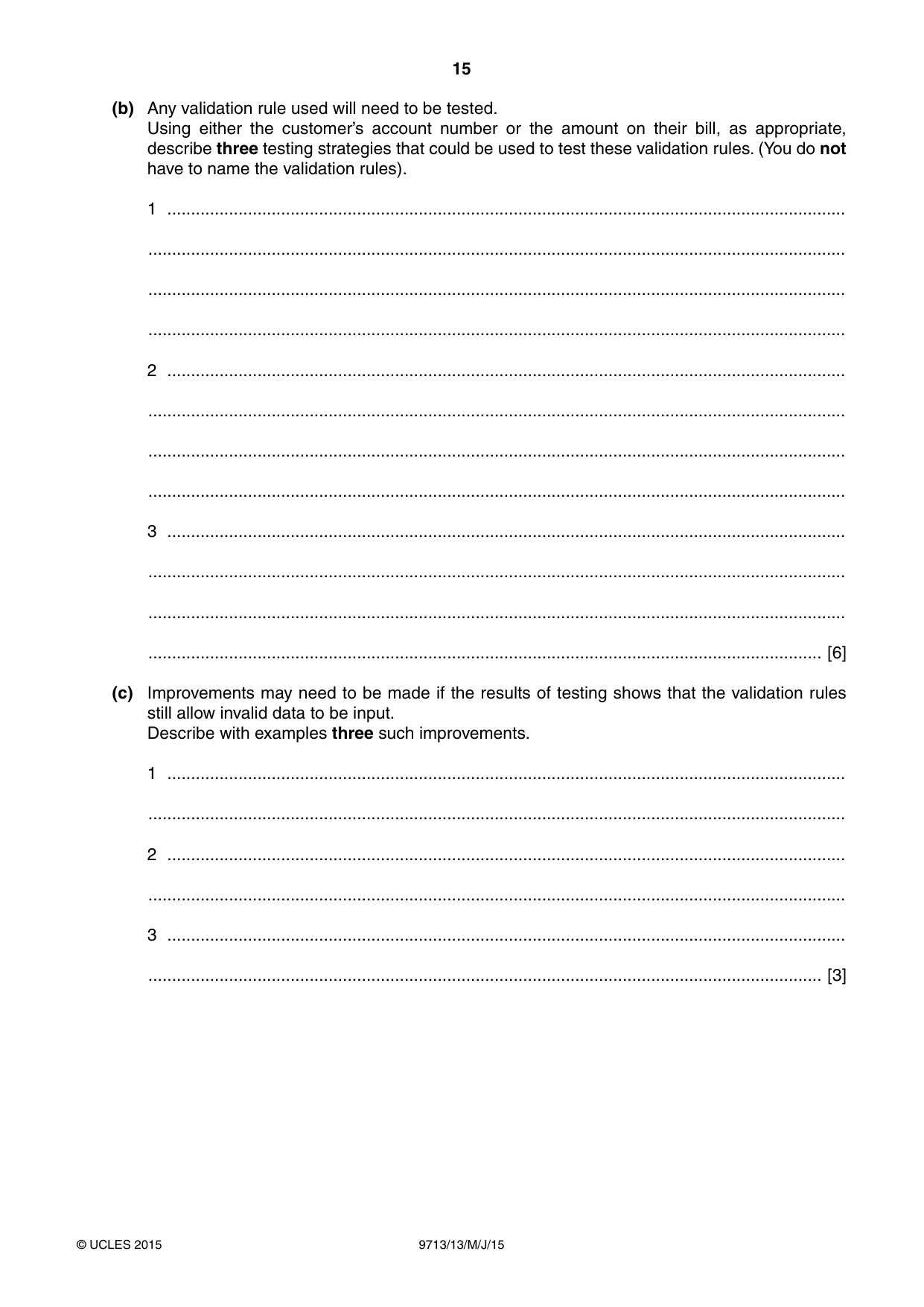 Cambridge A Level Applied Information and Communication Technology 9713 2015 May/June Paper 1 · Variant 3 question paper, page 15 of 16