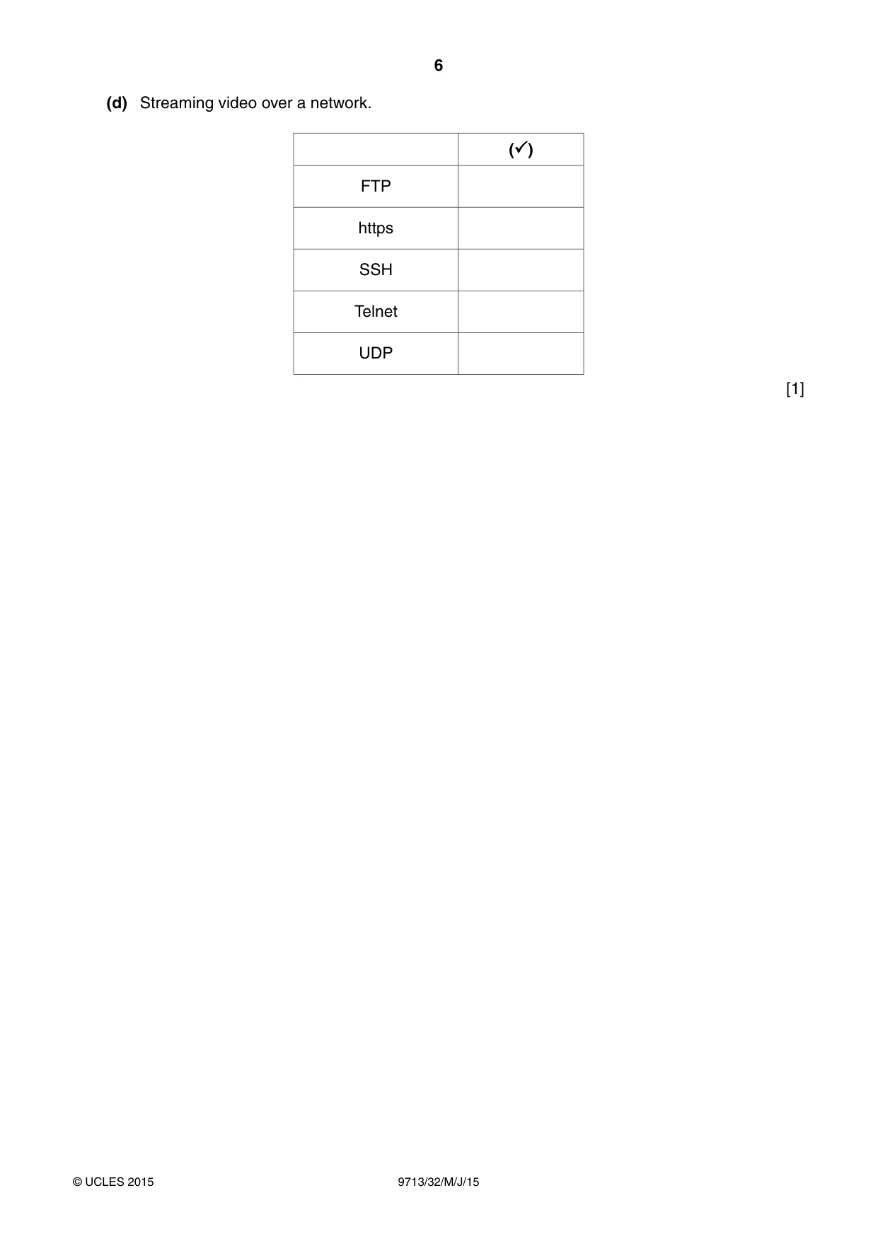 Cambridge A Level Applied Information and Communication Technology 9713 2015 May/June Paper 3 · Variant 2 question paper, page 6 of 20