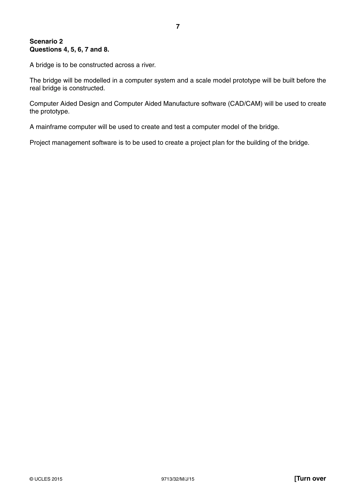 Cambridge A Level Applied Information and Communication Technology 9713 2015 May/June Paper 3 · Variant 2 question paper, page 7 of 20