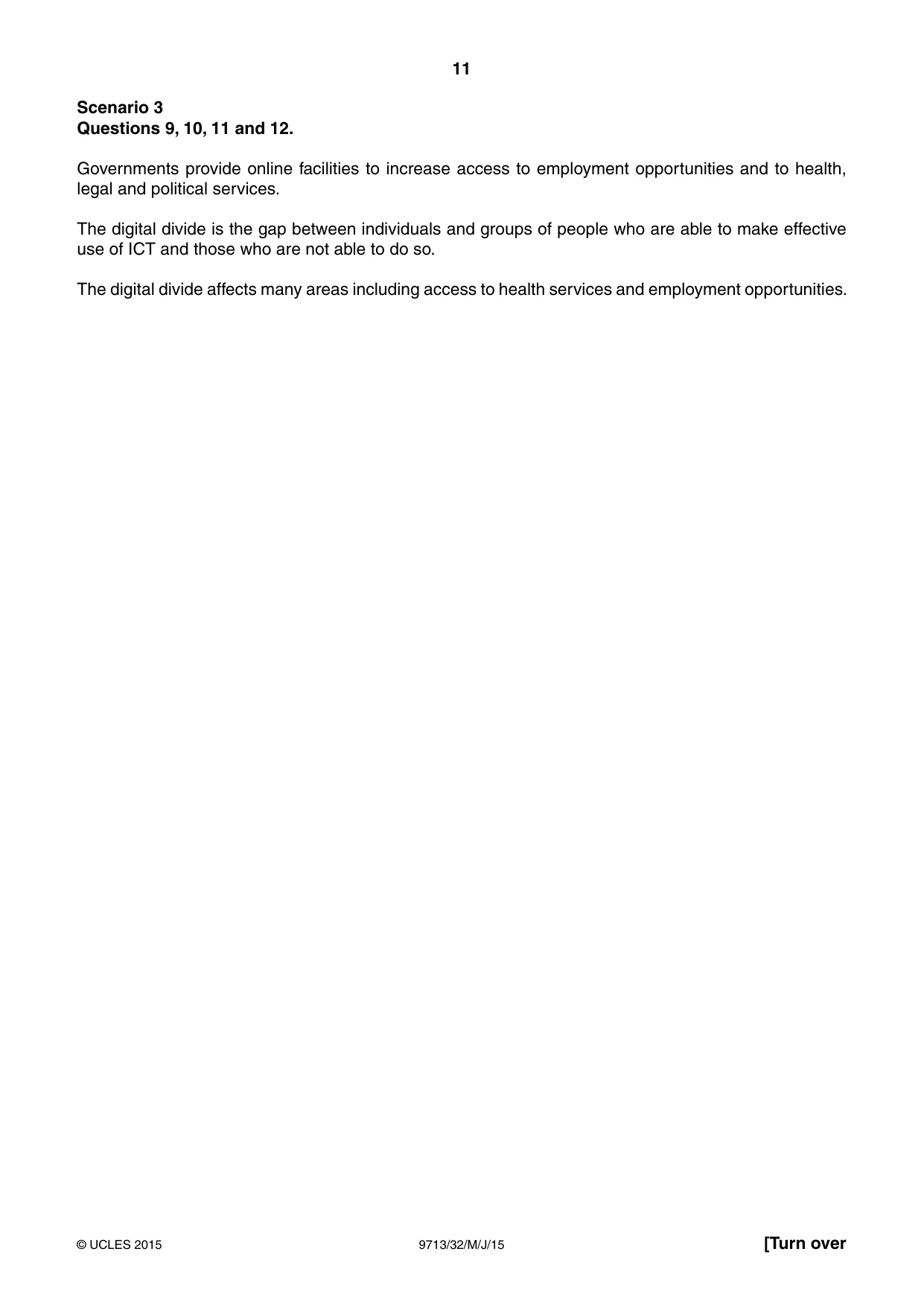 Cambridge A Level Applied Information and Communication Technology 9713 2015 May/June Paper 3 · Variant 2 question paper, page 11 of 20