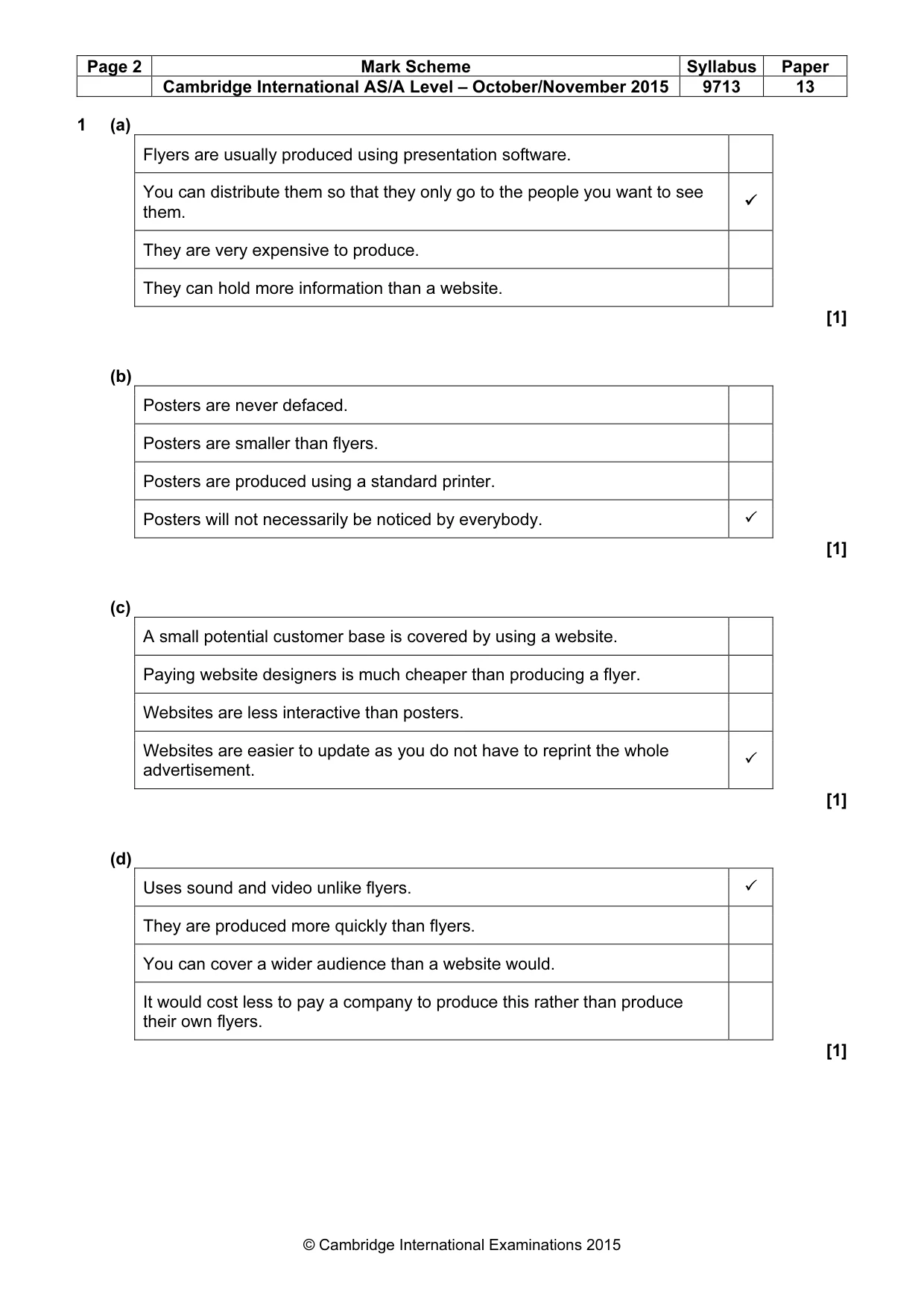 Mark scheme, page 2 of 8