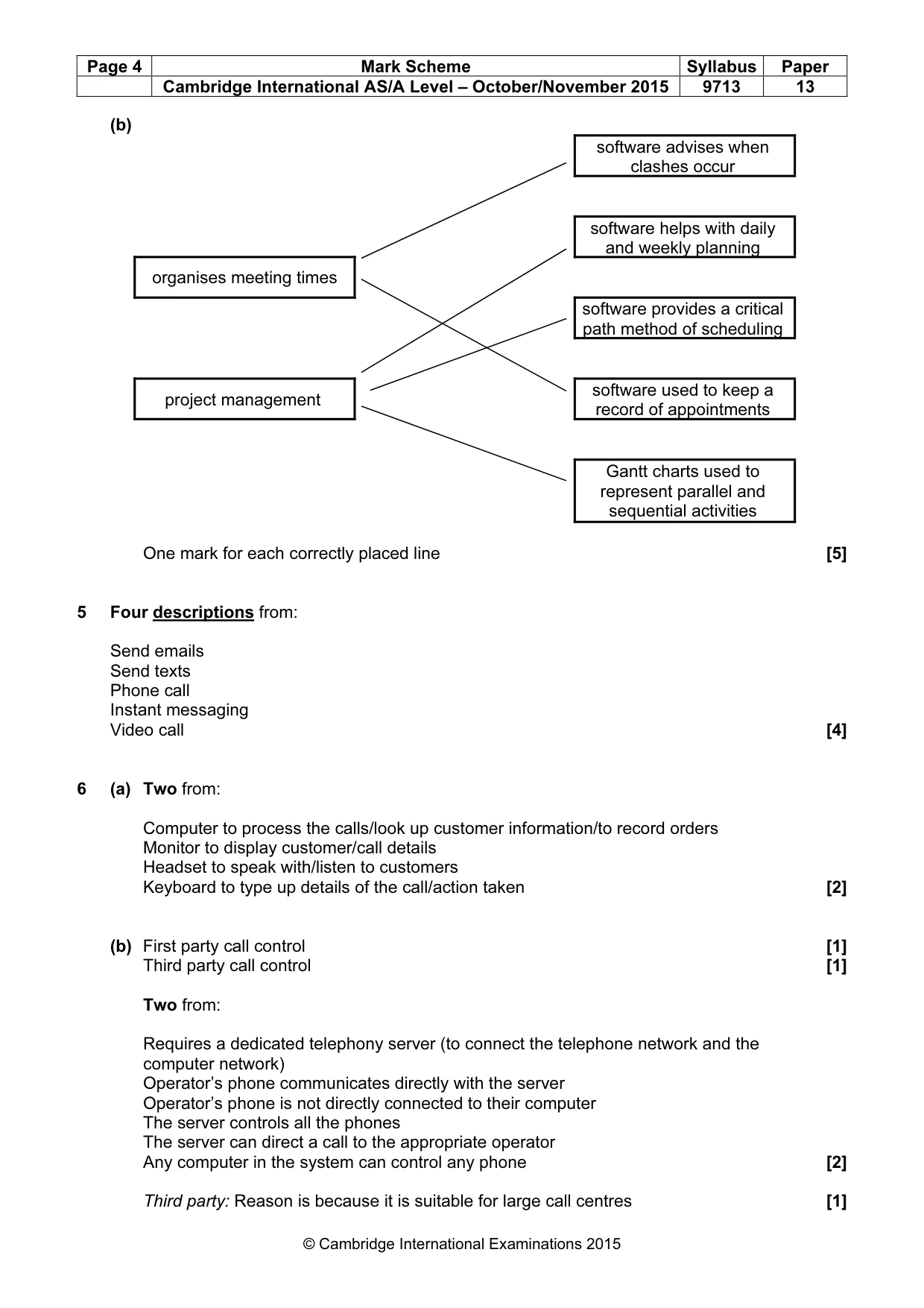 Mark scheme, page 4 of 8