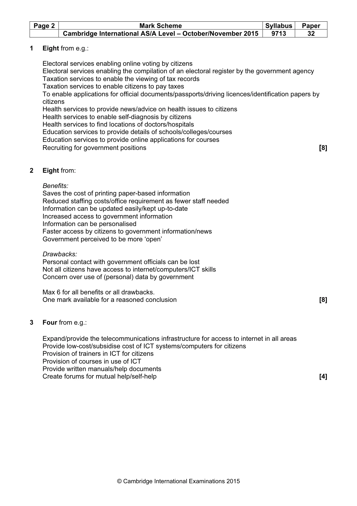 Mark scheme, page 2 of 7