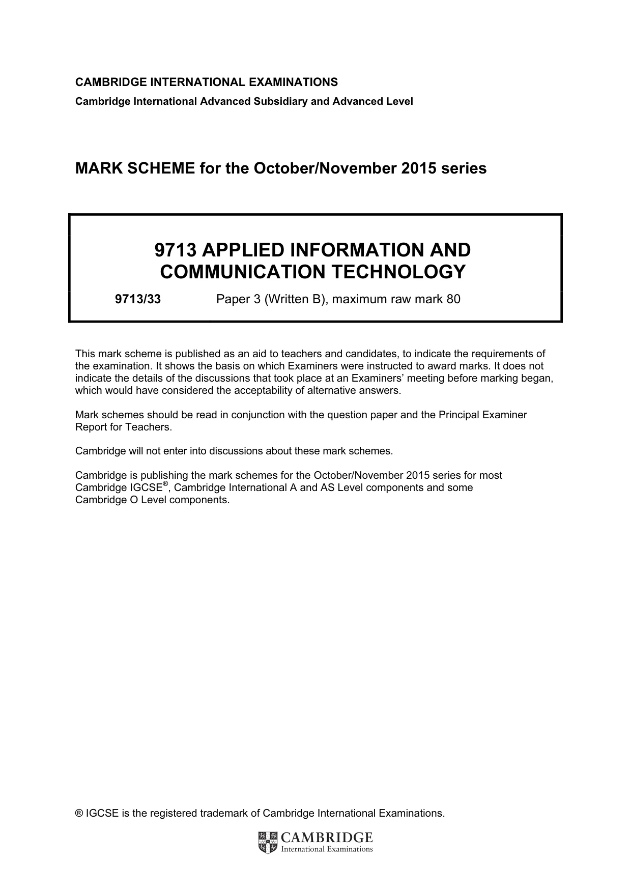 Mark scheme, page 1 of 6