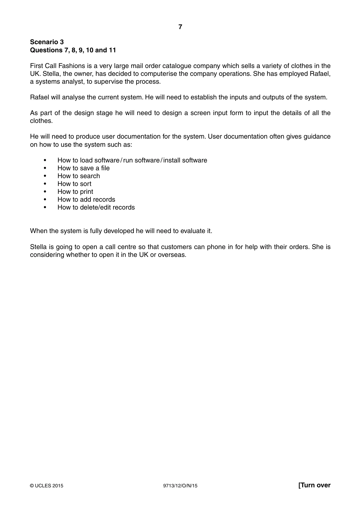 Cambridge A Level Applied Information and Communication Technology 9713 2015 Oct/Nov Paper 1 · Variant 2 question paper, page 7 of 16