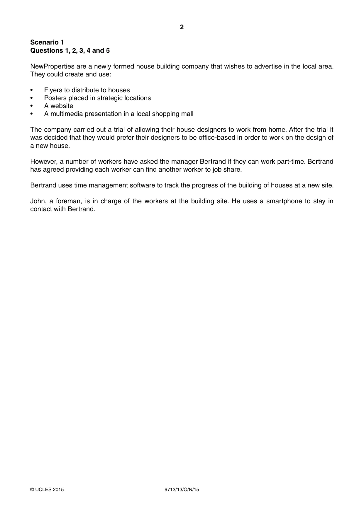 Cambridge A Level Applied Information and Communication Technology 9713 2015 Oct/Nov Paper 1 · Variant 3 question paper, page 2 of 16