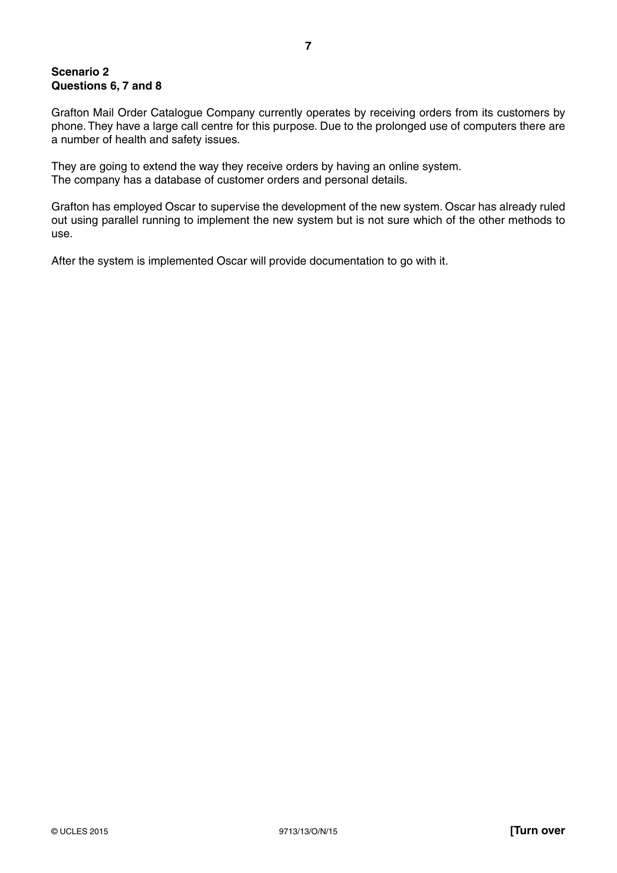 Cambridge A Level Applied Information and Communication Technology 9713 2015 Oct/Nov Paper 1 · Variant 3 question paper, page 7 of 16