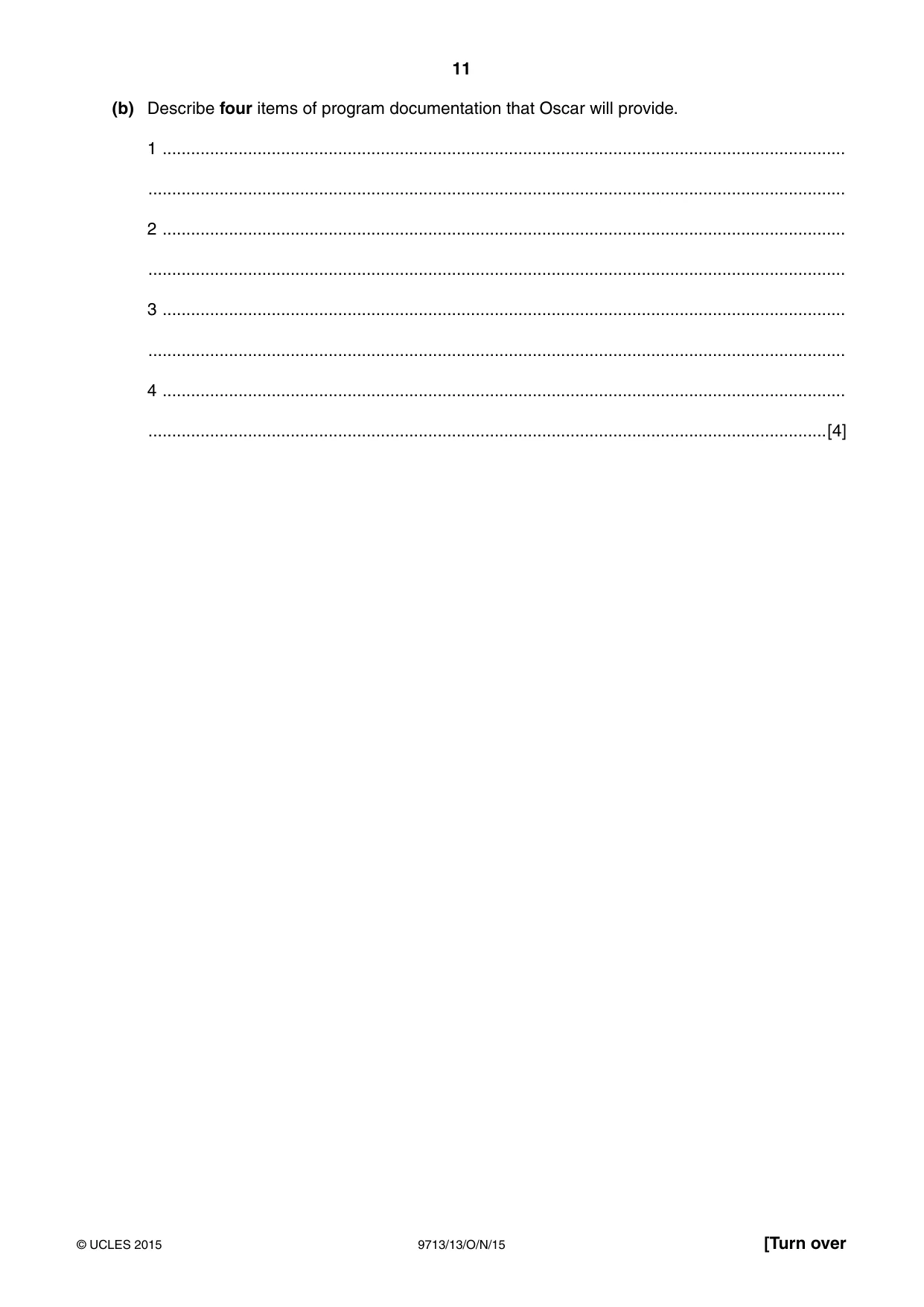 Cambridge A Level Applied Information and Communication Technology 9713 2015 Oct/Nov Paper 1 · Variant 3 question paper, page 11 of 16